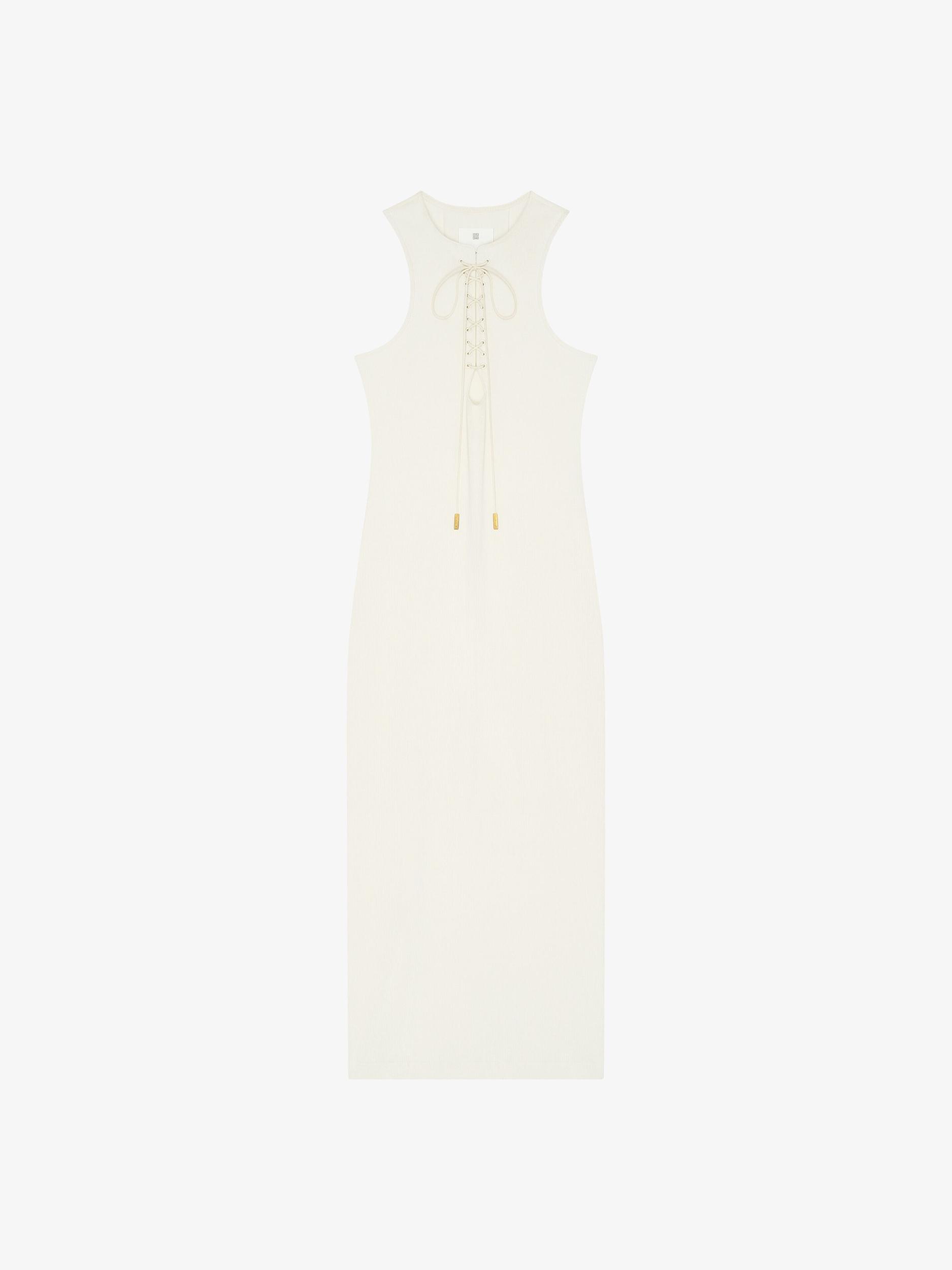 Tank dress in cotton with laces Product Image