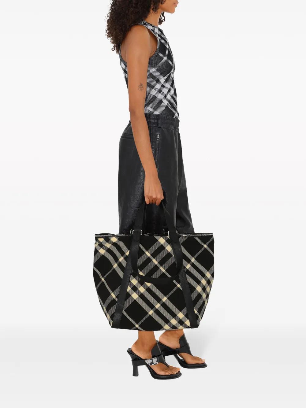 Festival check-pattern tote bag  Product Image