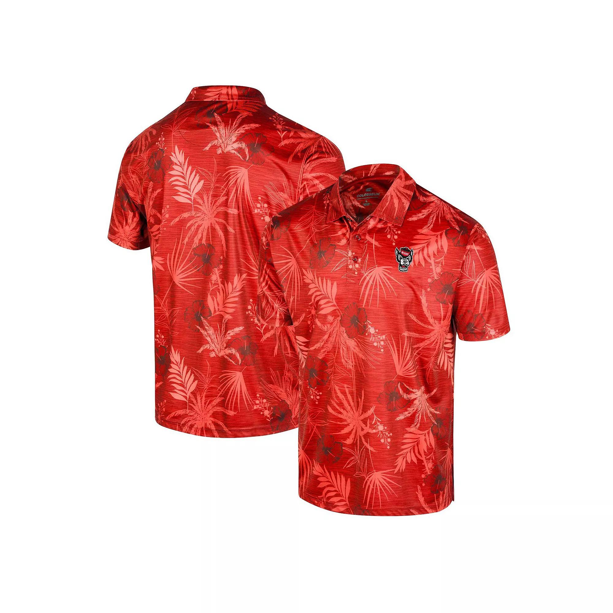 Men's Colosseum Red Utah Utes Palms Team Polo,  Product Image