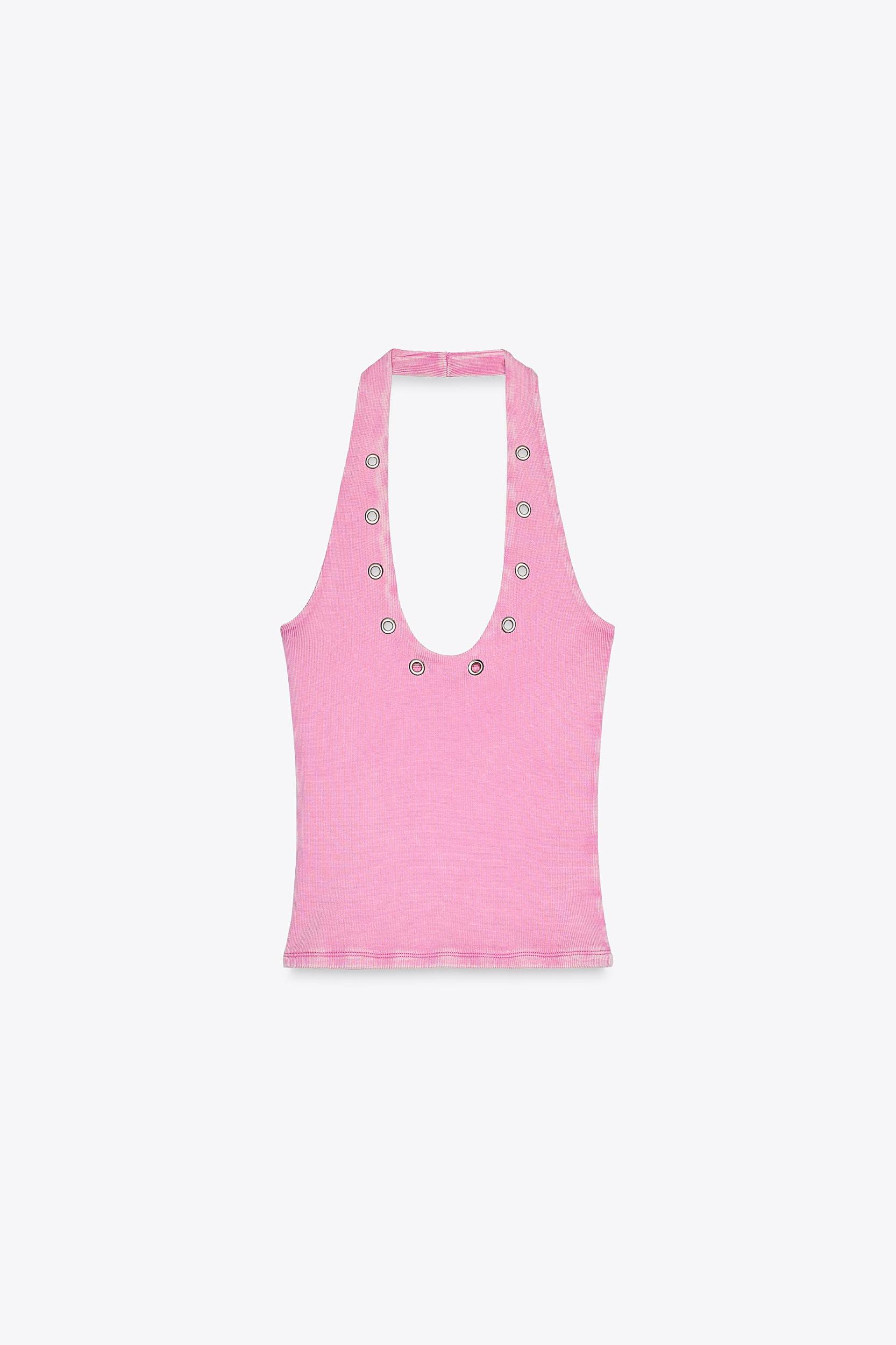 HALTER T-SHIRT WITH RINGS Product Image