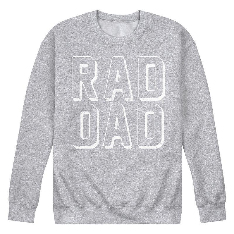 Mens Rad Dad Fleece Sweatshirt Pink Product Image