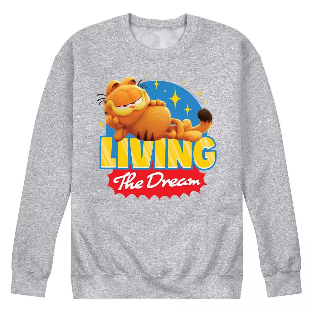 Men's Garfield The Movie Living The Dream Fleece Sweatshirt,  Product Image