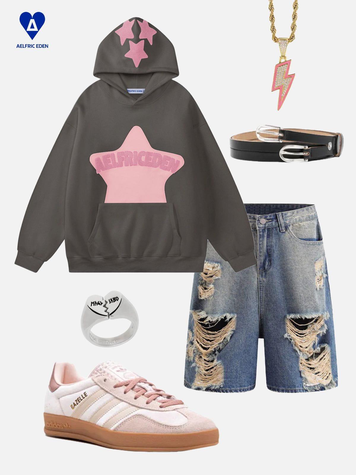 Aelfric Eden Vintage Embroidery Eden Star V303 Hoodie Product Image