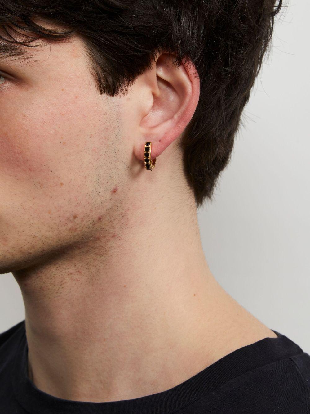 logo-engraved hoop earring Product Image