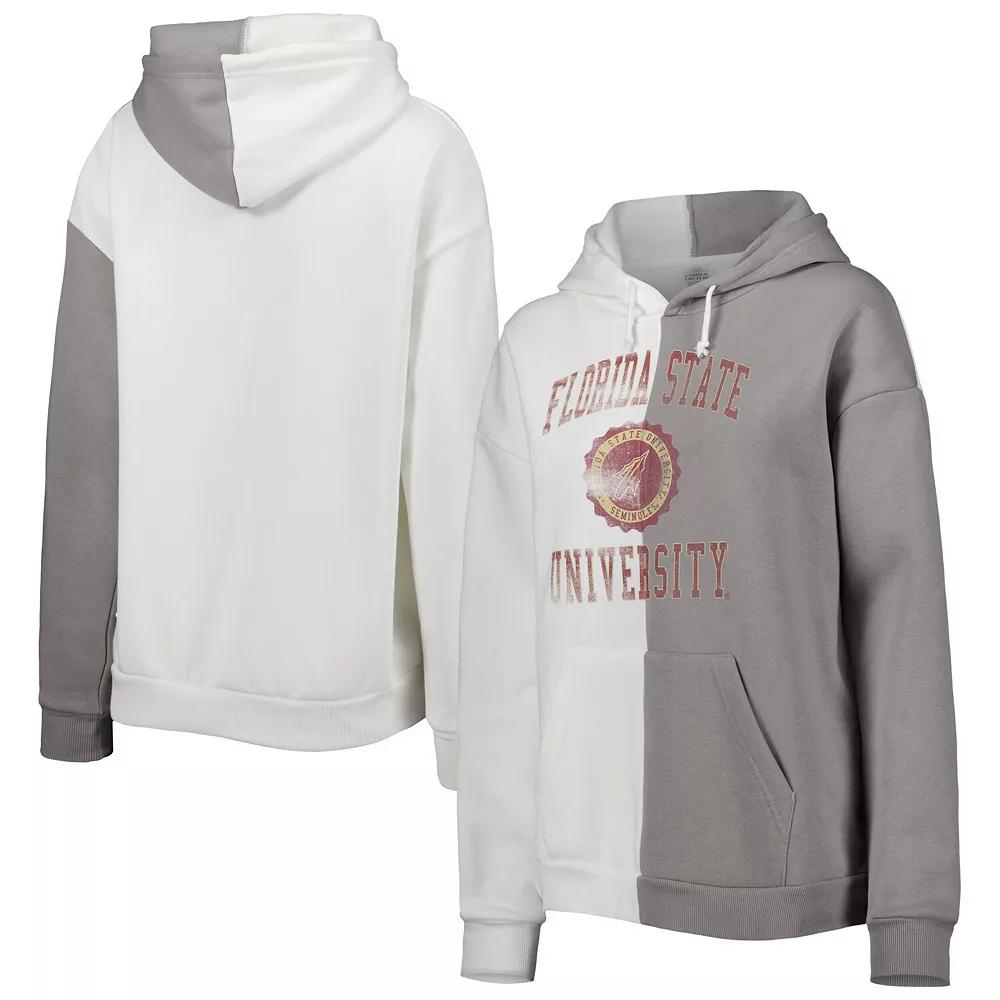 Women's Gameday Couture Gray/White Florida State Seminoles Split Pullover Hoodie,  Product Image