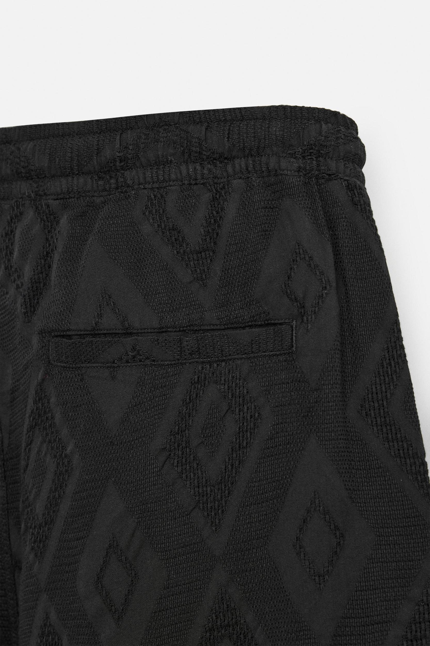GEOMETRIC JACQUARD SHORTS Product Image