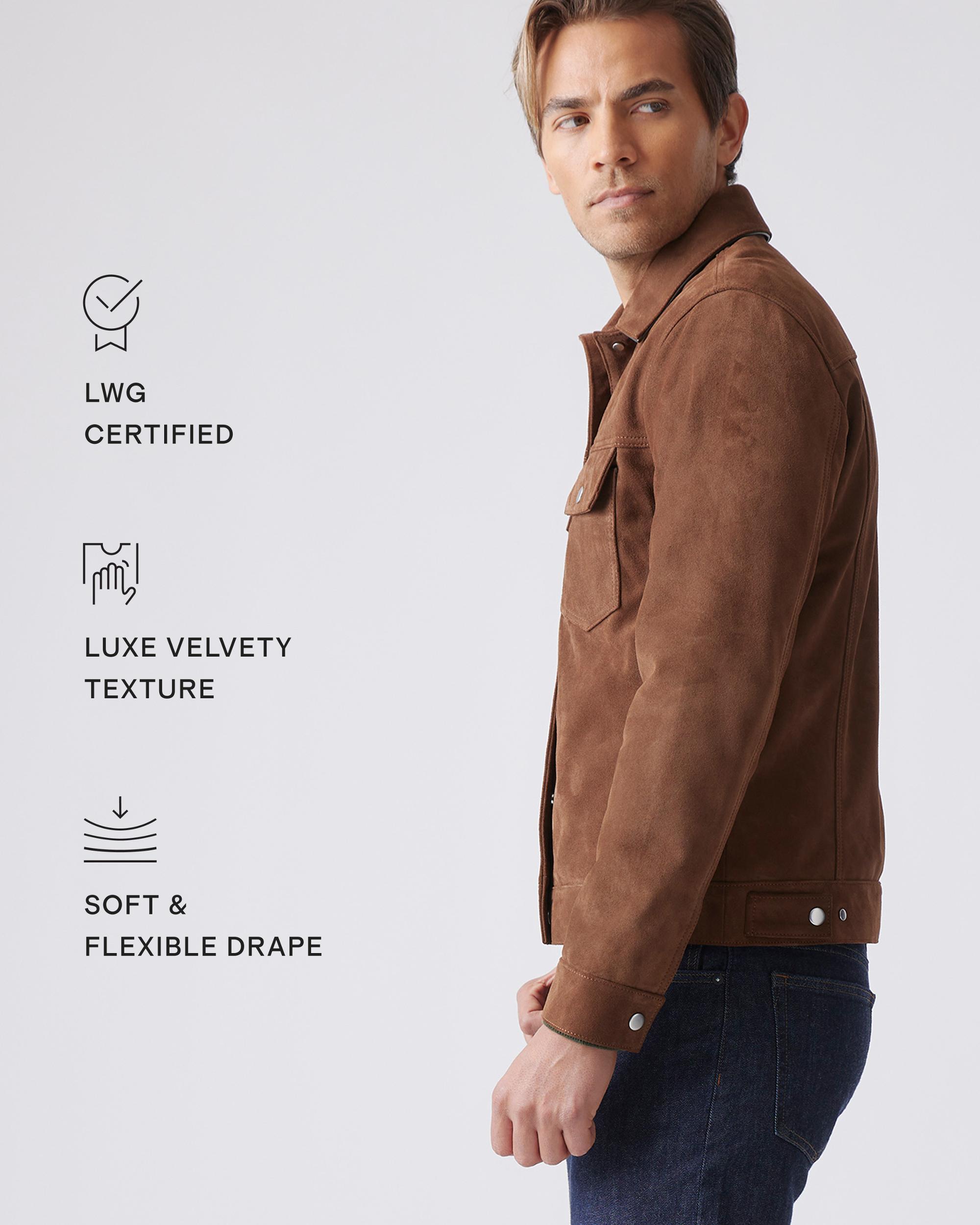 Quince | Men's Italian Suede Trucker Jacket Suede Leather Product Image
