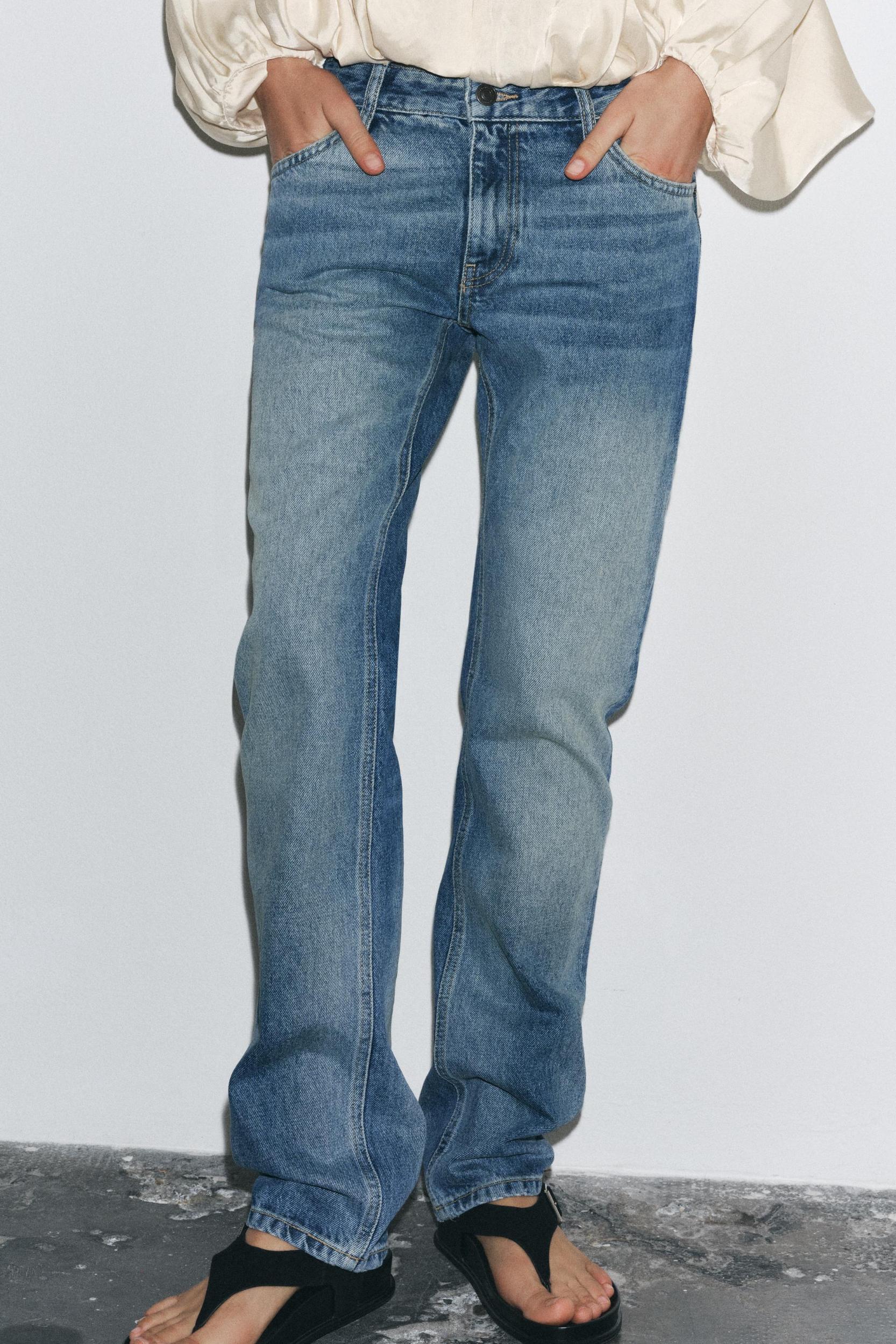 STRAIGHT CUT MID RISE JEANS ZW COLLECTION Product Image