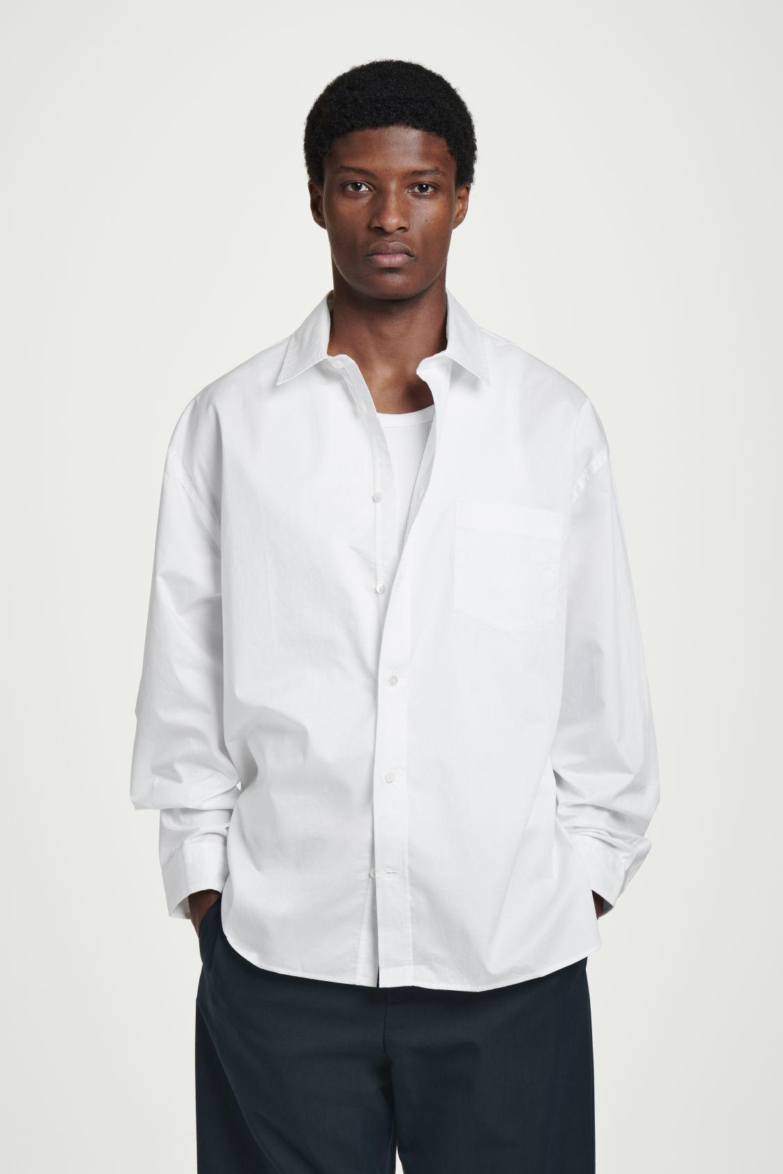 WIDE OVERSIZED COTTON OXFORD SHIRT Product Image