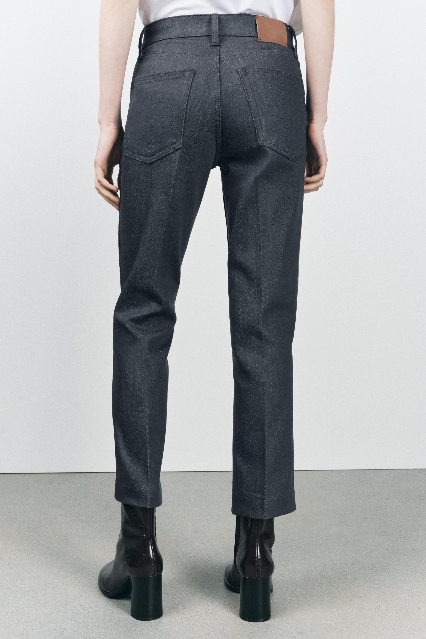 ZW COLLECTION HIGH WAIST CROPPED BOOTCUT JEANS Product Image