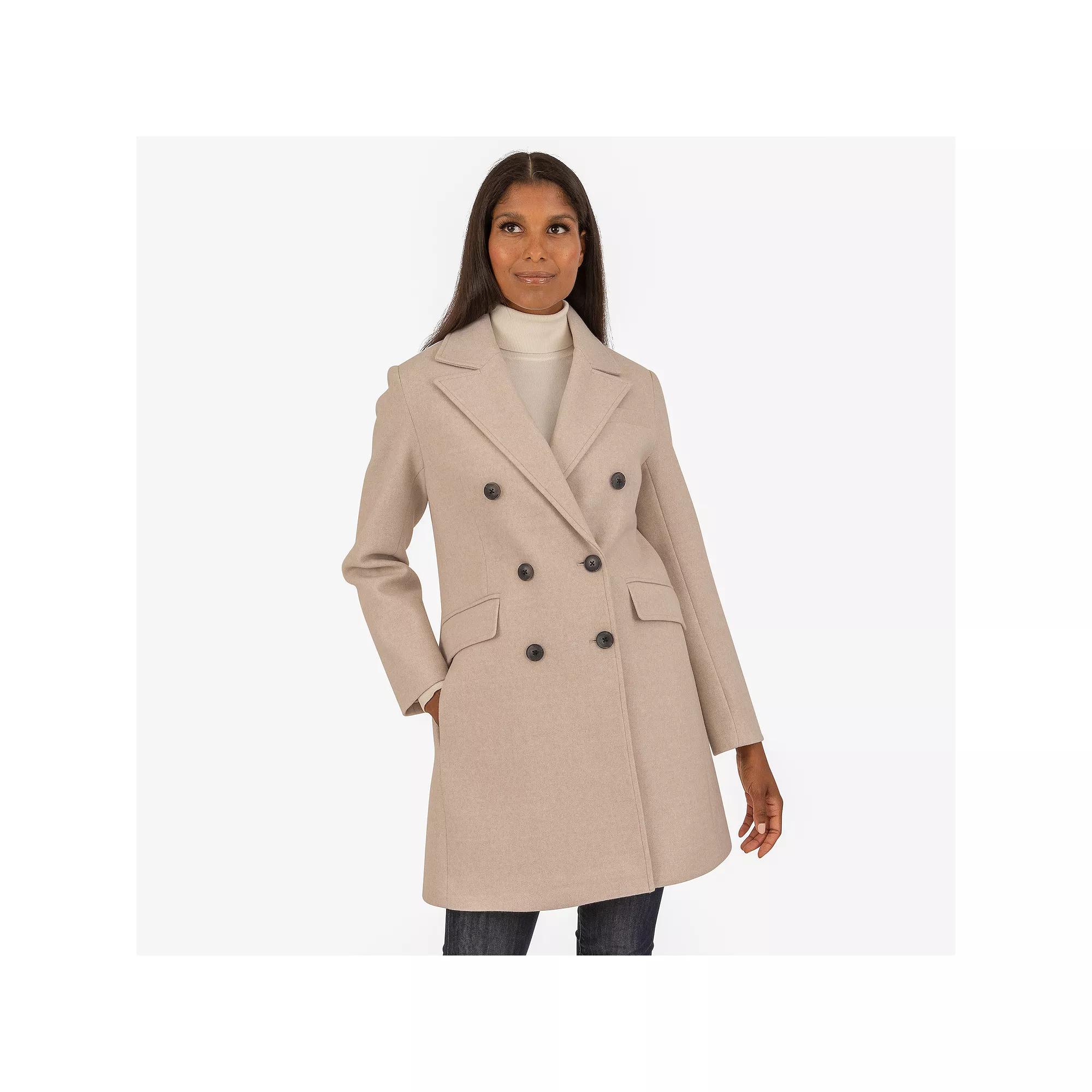 Women's Fleet Street Faux Wool Melange Coat,  Product Image