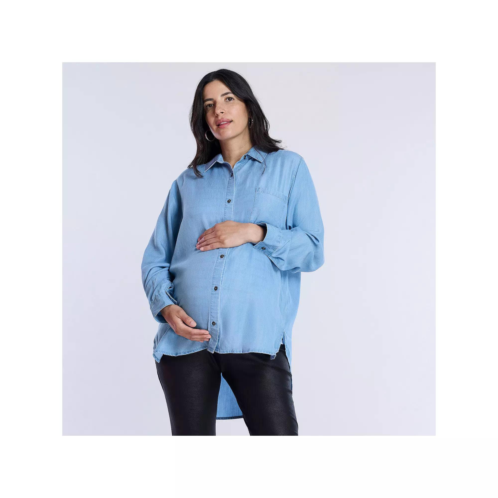 Maternity Motherhood® Poplin Shirt, Women's,  Product Image
