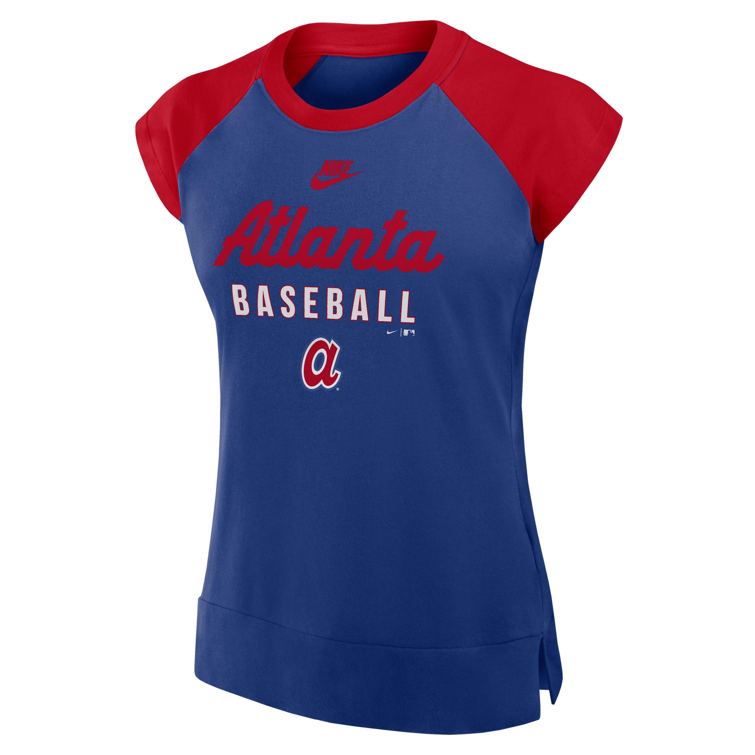 Atlanta Braves Cooperstown Womenâs Nike Women's Dri-FIT MLB Mid-Sleeve T-Shirt Product Image