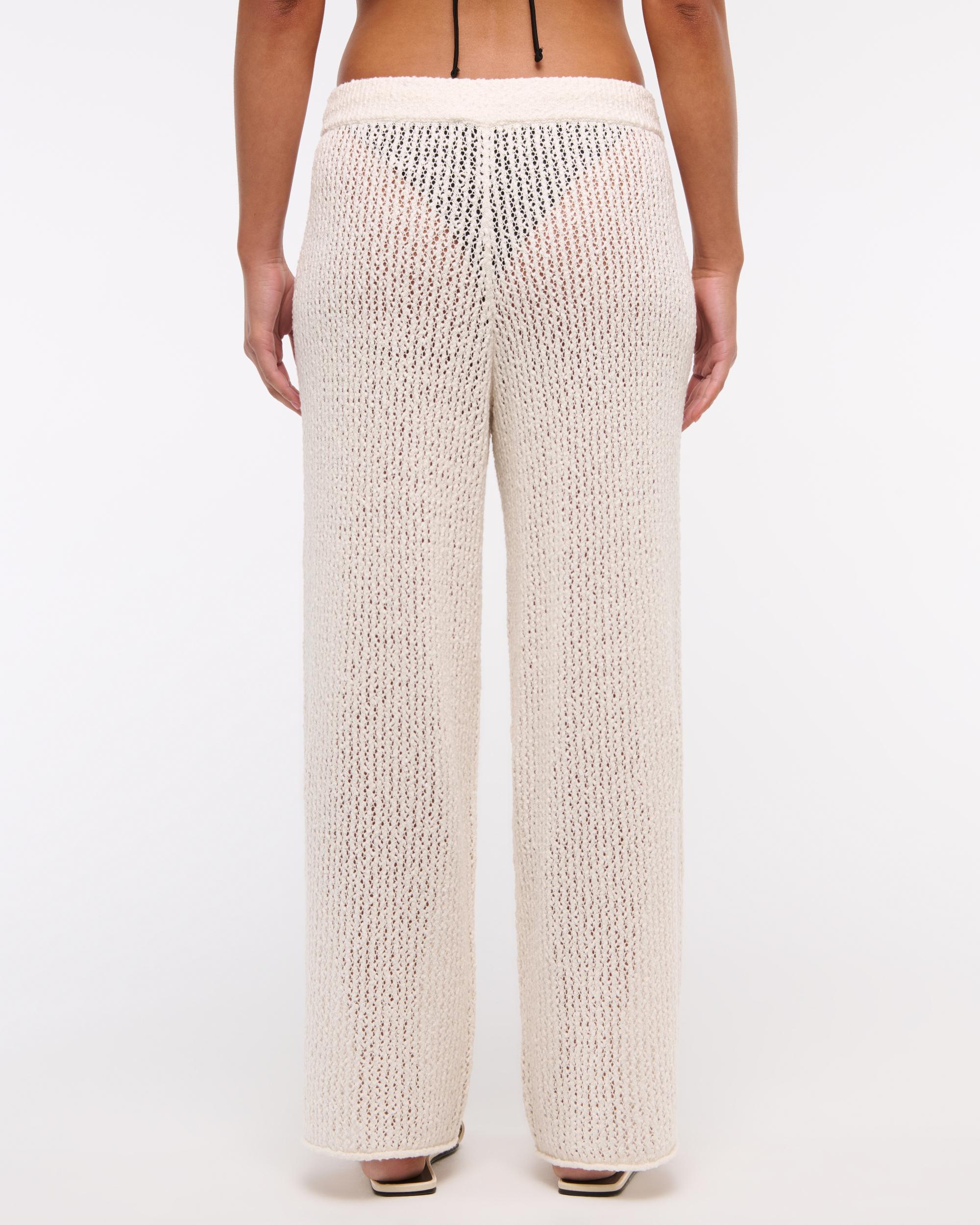 Mid Rise Crochet-Style Coverup Pant Product Image
