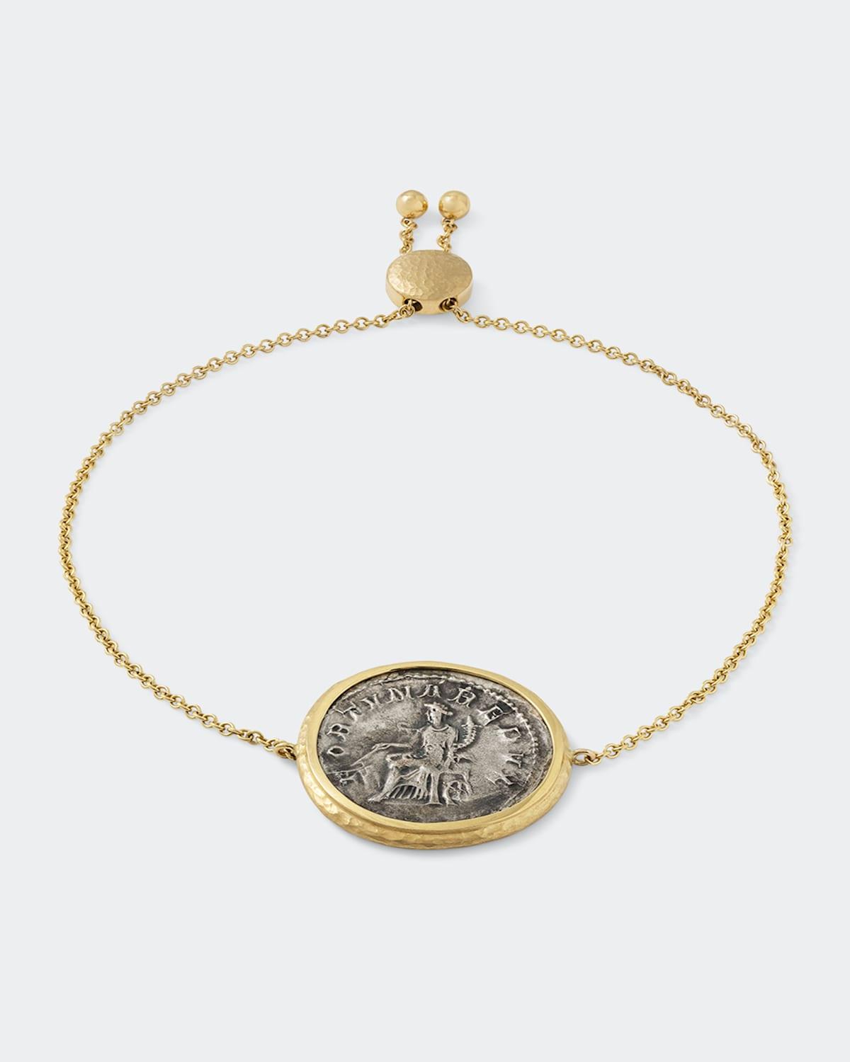 Mens 18K Ancient Fortuna Coin Bracelet Product Image