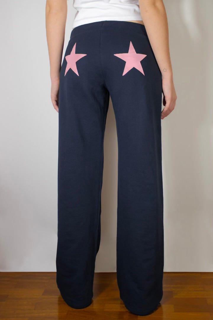 Wide-leg joggers with stars Product Image