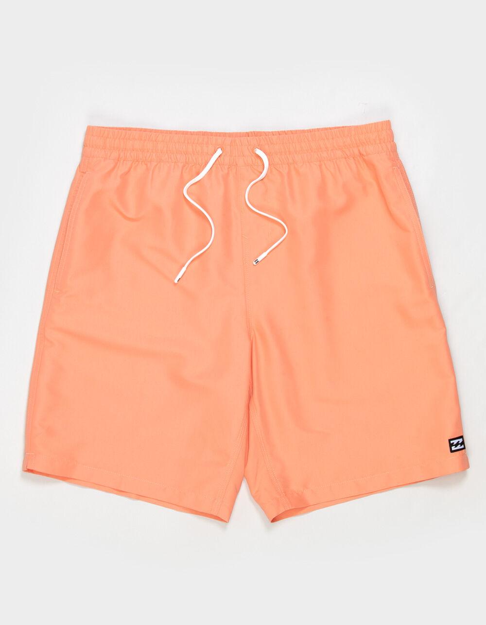BILLABONG Shorey Solid Mens Swim Trunks - CORAL Product Image