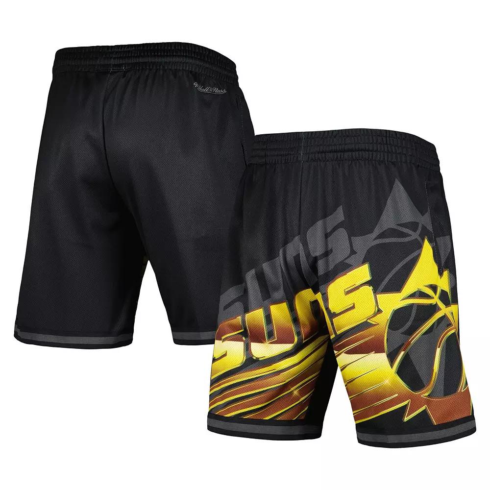 Men's Mitchell & Ness Black Phoenix Suns Big Face 4.0 Fashion Shorts, Size: 4XL, Phx Black Product Image