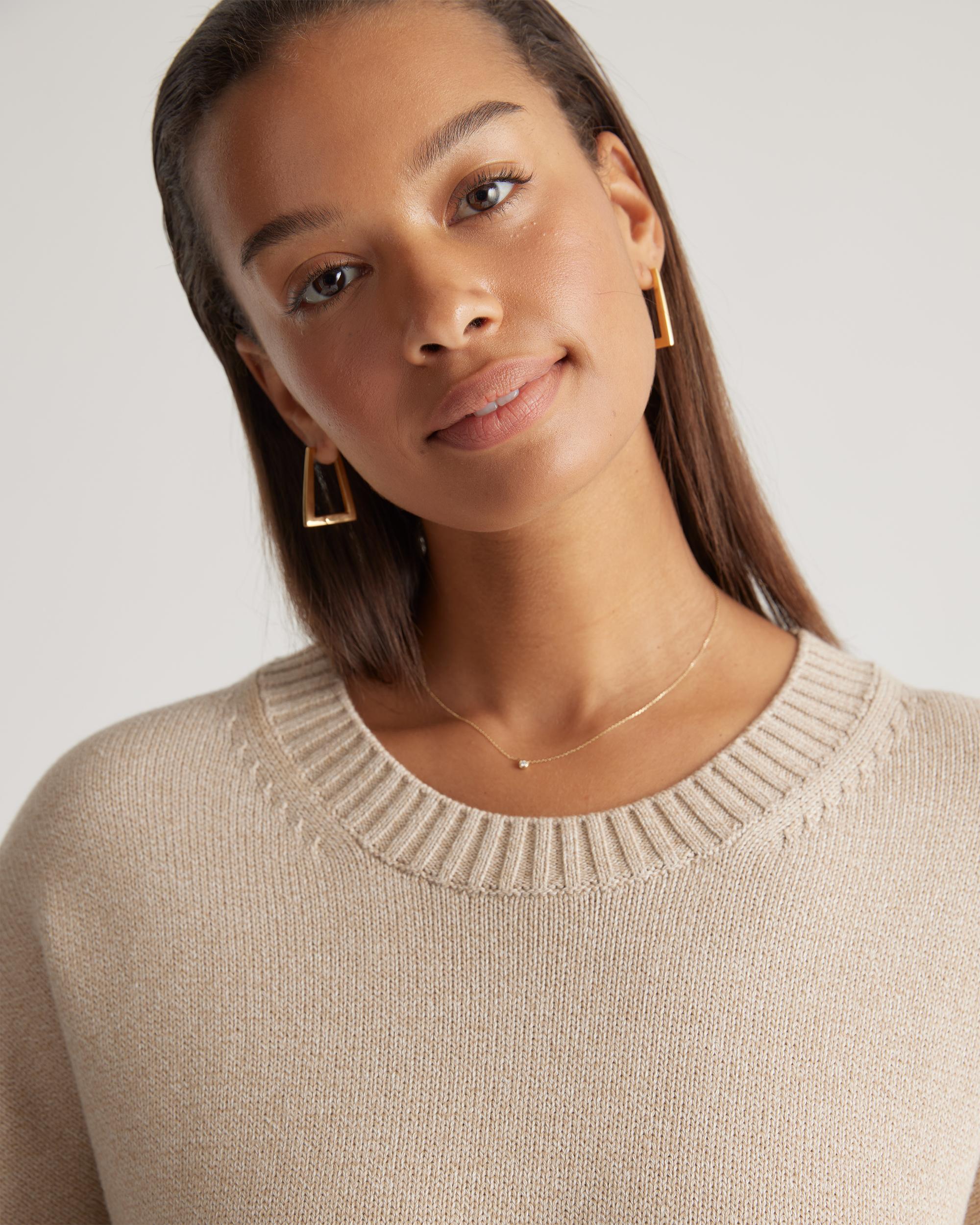 Quince | Women's Boyfriend Crew Sweater Organic Cotton Product Image