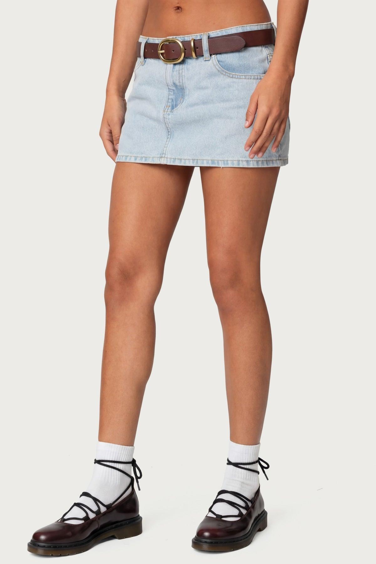 Chiara Denim Micro Skirt Product Image