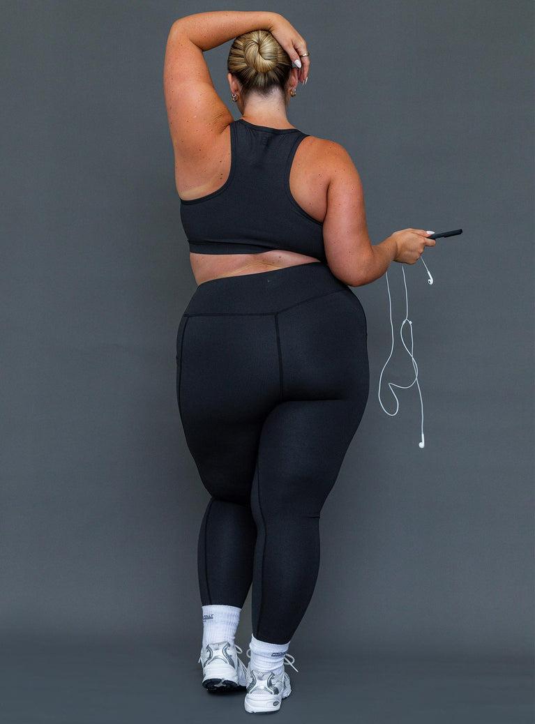 Unstoppable Activewear 7/8 Leggings Black Curve Product Image
