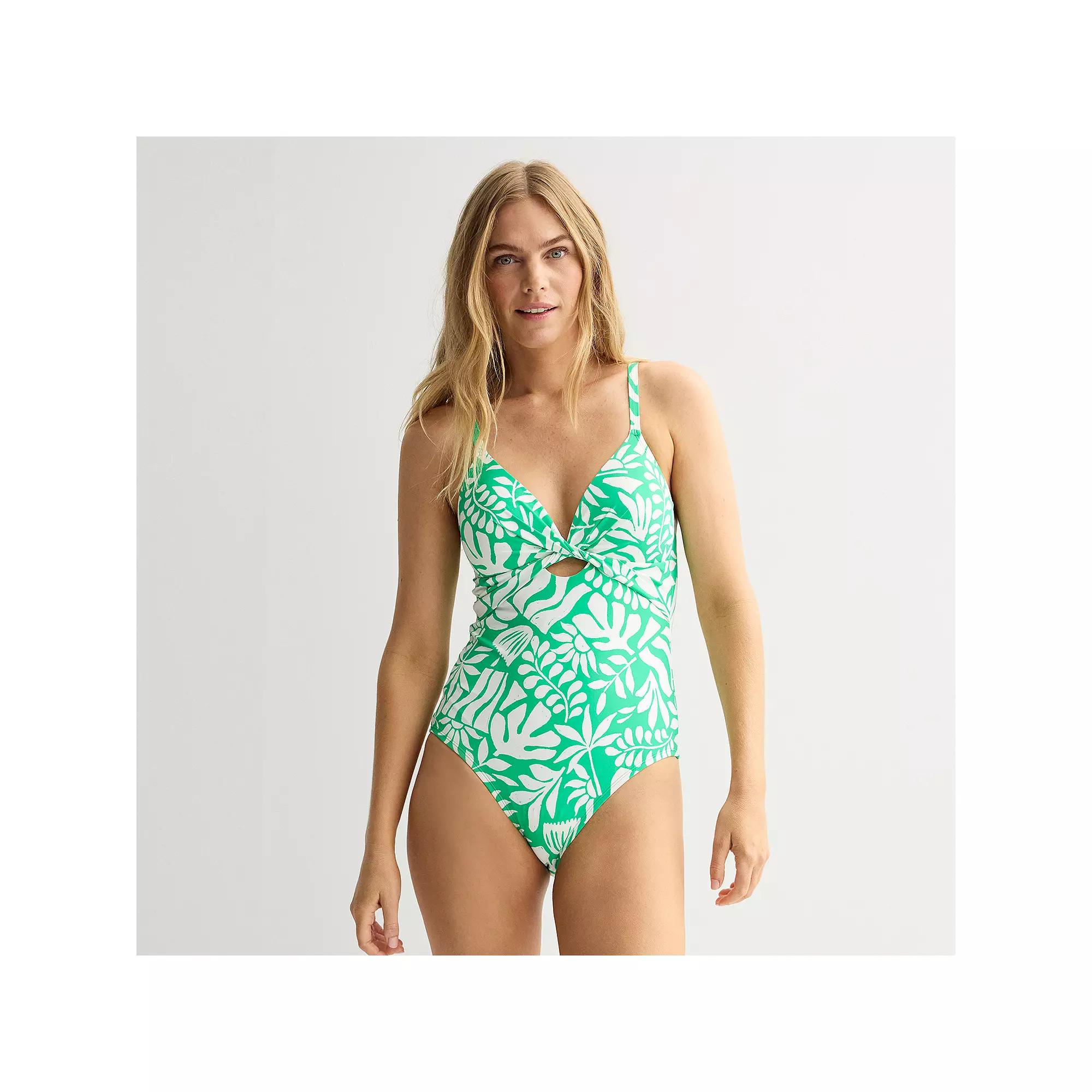 Women's Freshwater Molded Cup Twist One-Piece Swimsuit, Size: XL, Bella Vita Product Image