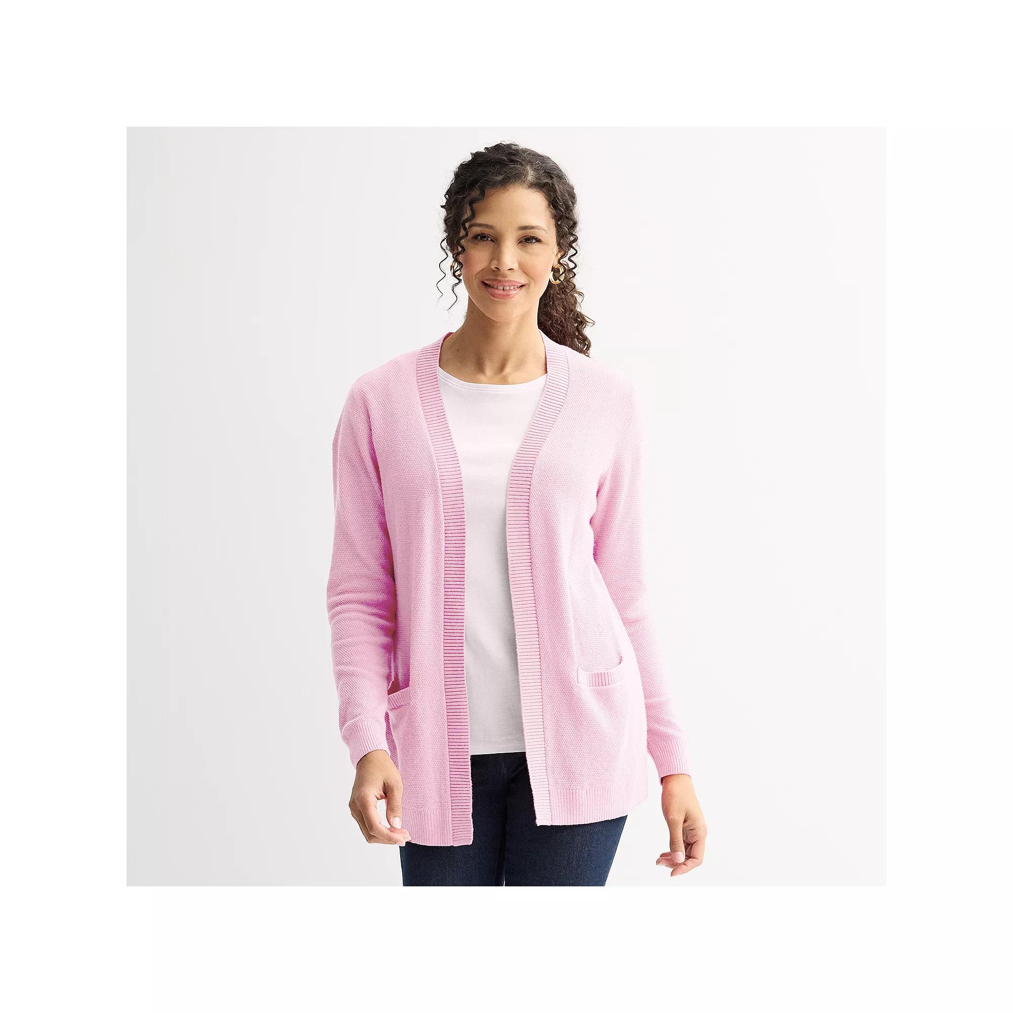 Women's Croft & Barrow® Pocket Cardigan, Size: XS, Daydream Purple Product Image