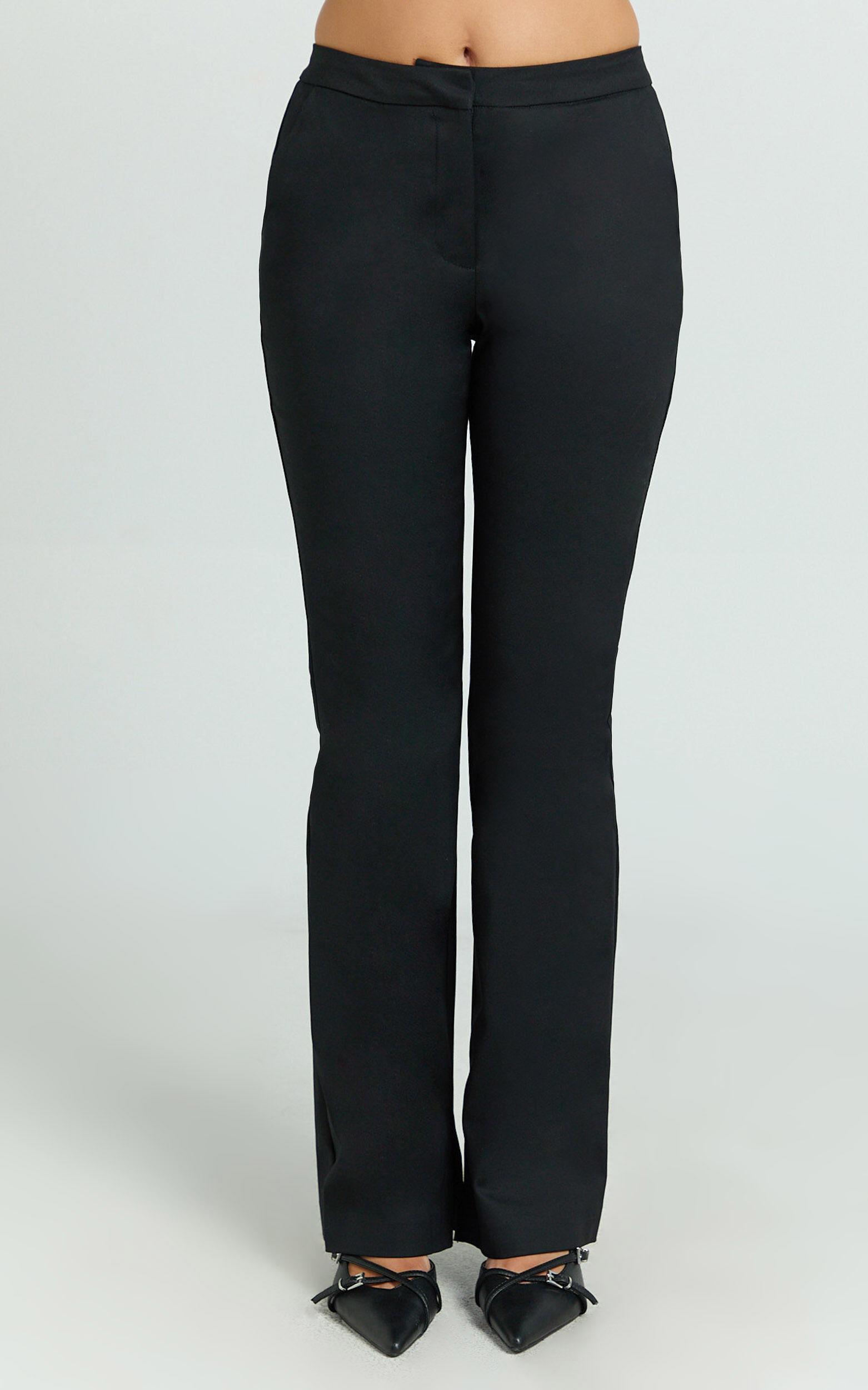 Bella Pants - Low Rise Slim Bootcut Pants in Black Product Image