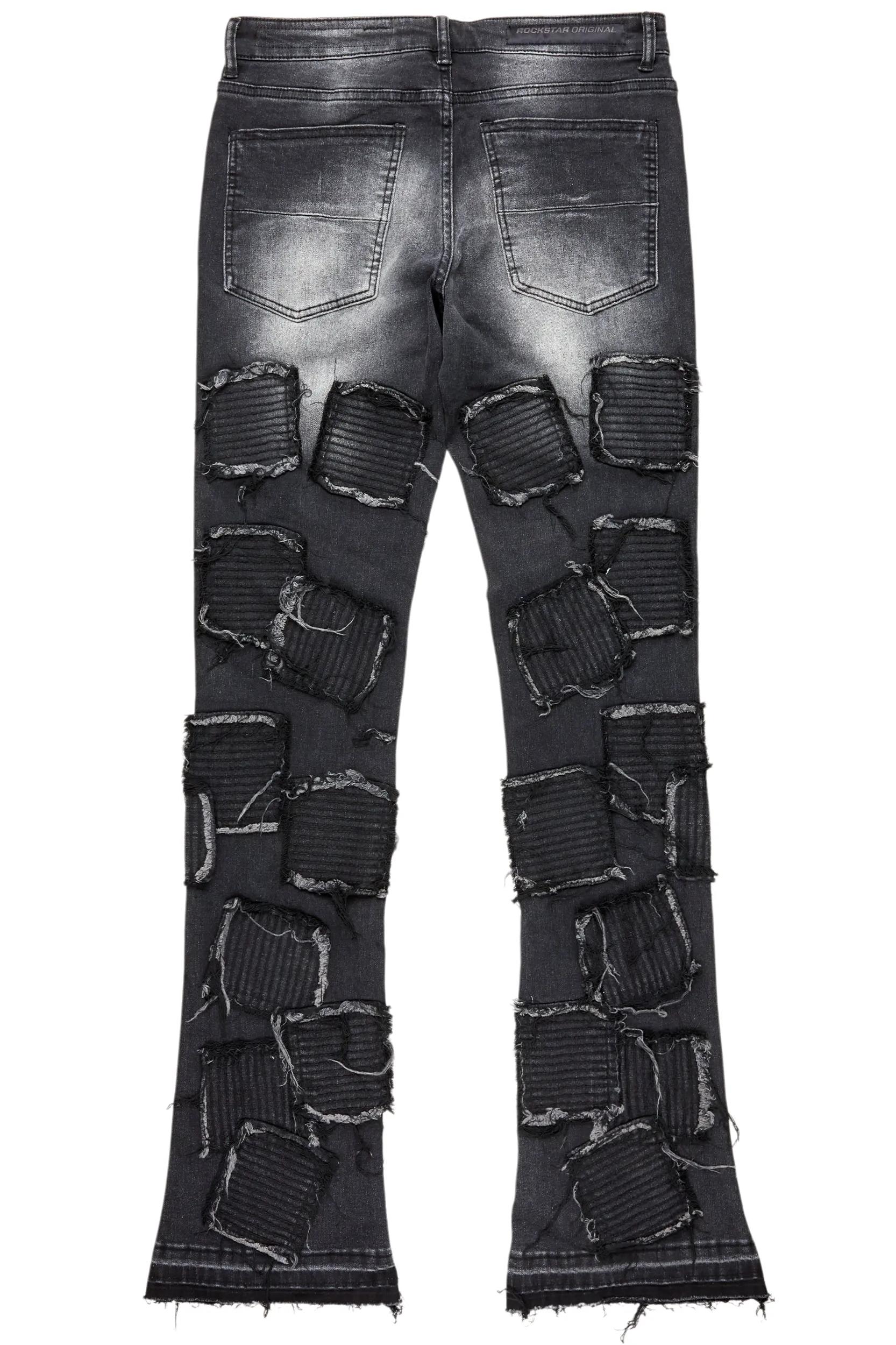 Gawel Grey Stacked Flare Jean Male Product Image
