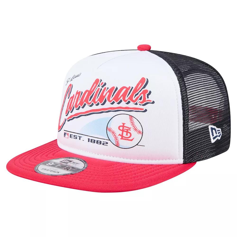 Mens New Era /Red St. Louis Cardinals Retro Script 9FIFTY Snapback Hat Product Image
