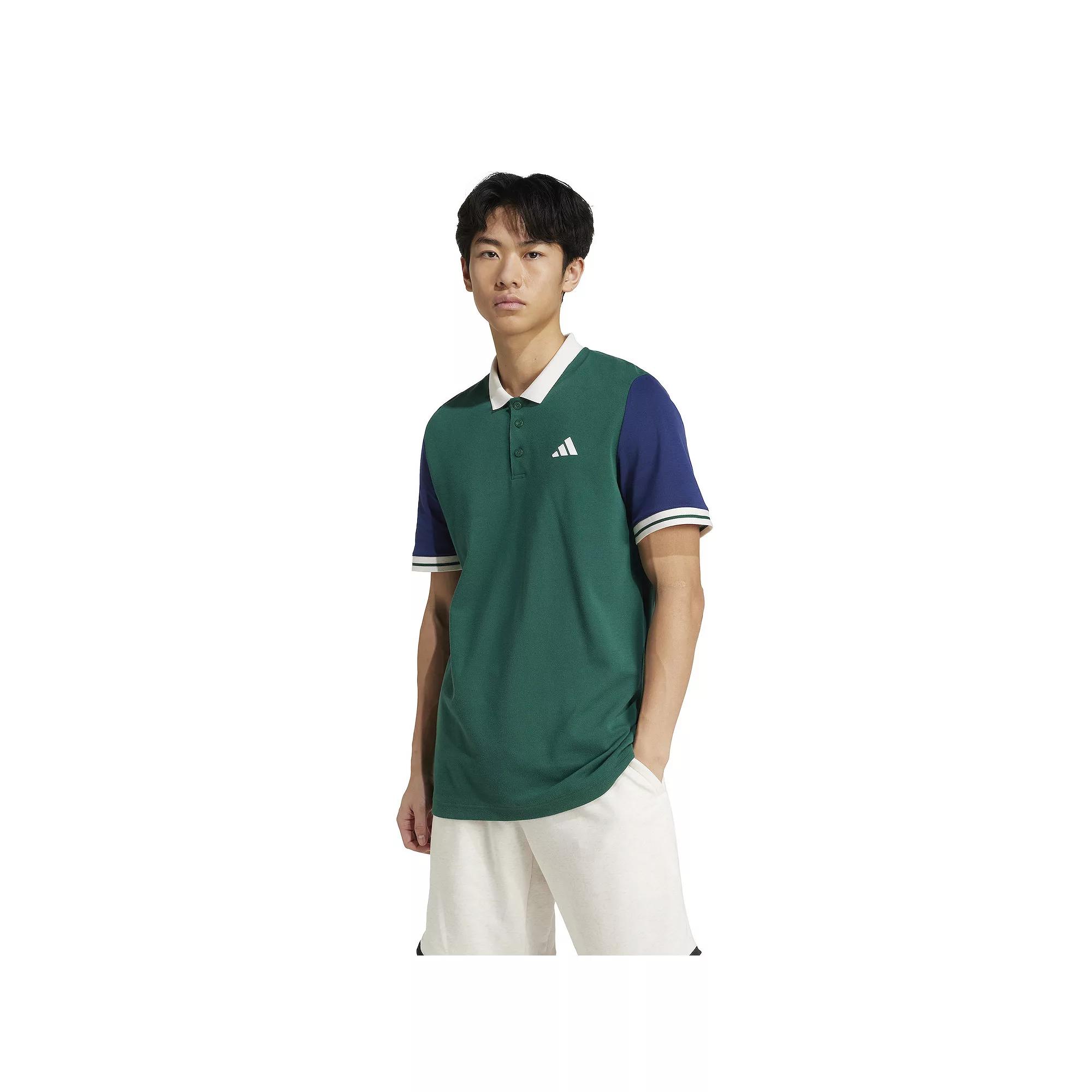 Men's adidas Heritage Tennis Polo Shirt, Size: Medium, Collegiate Green Product Image