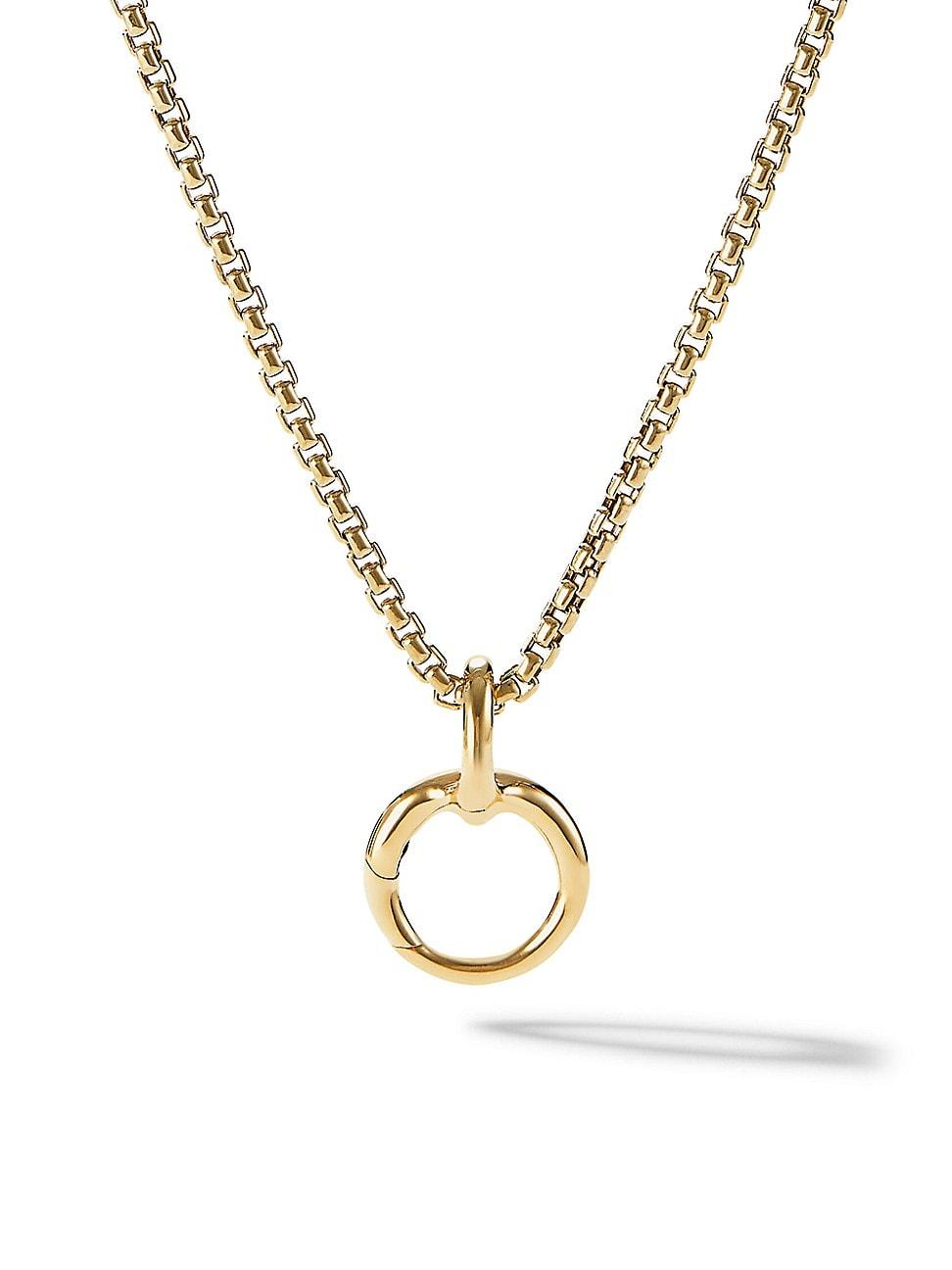 Womens Smooth Amulet Holder in 18K Yellow Gold Product Image