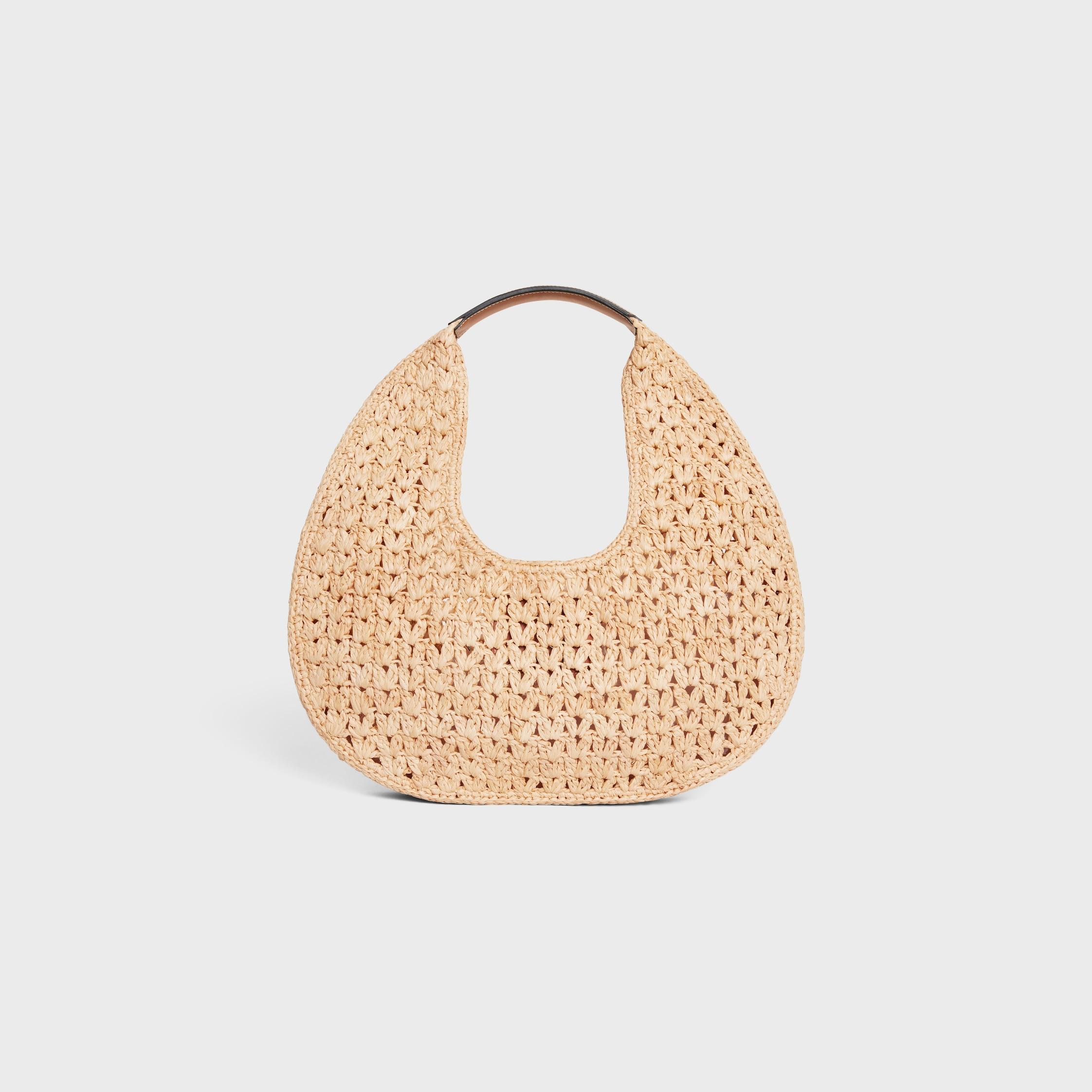 celine classic panier HOBO BAG IN Raffia and Calfskin Product Image
