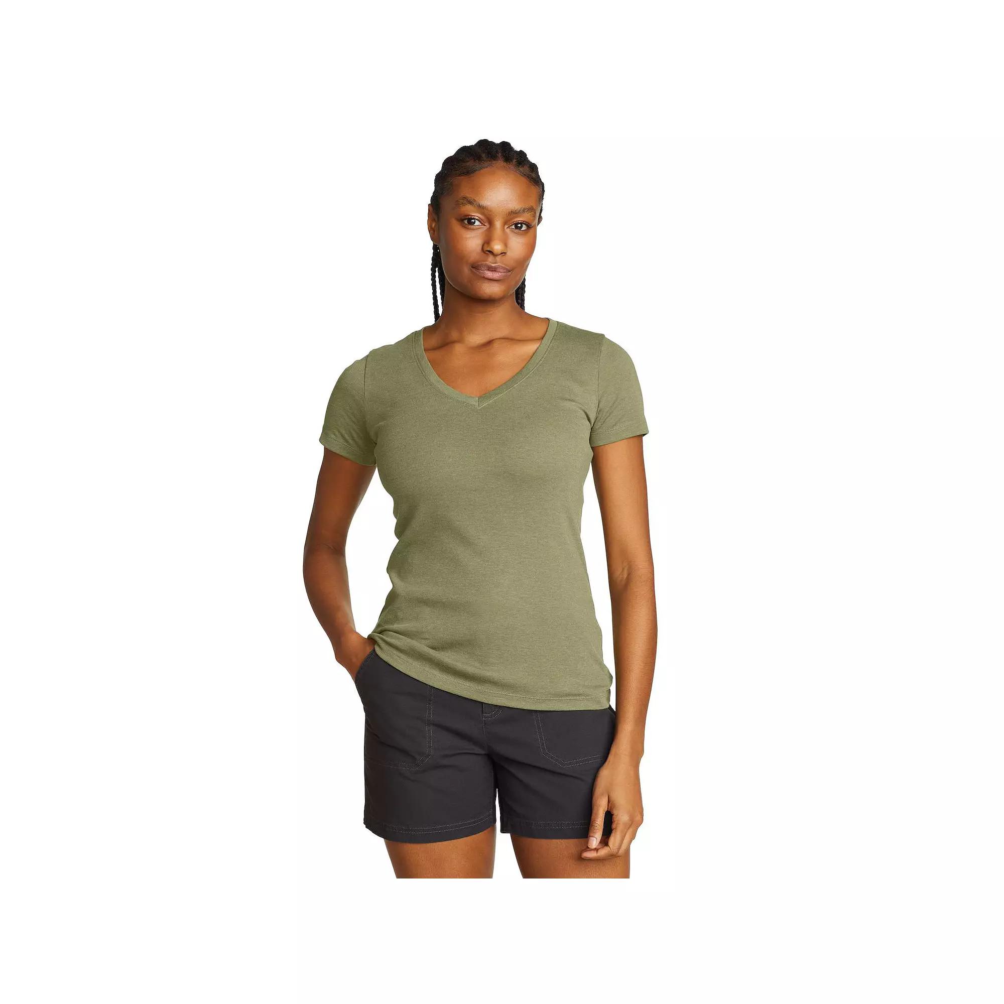 Women's Eddie Bauer Short Sleeve Favorite V Neck Tee,  Product Image