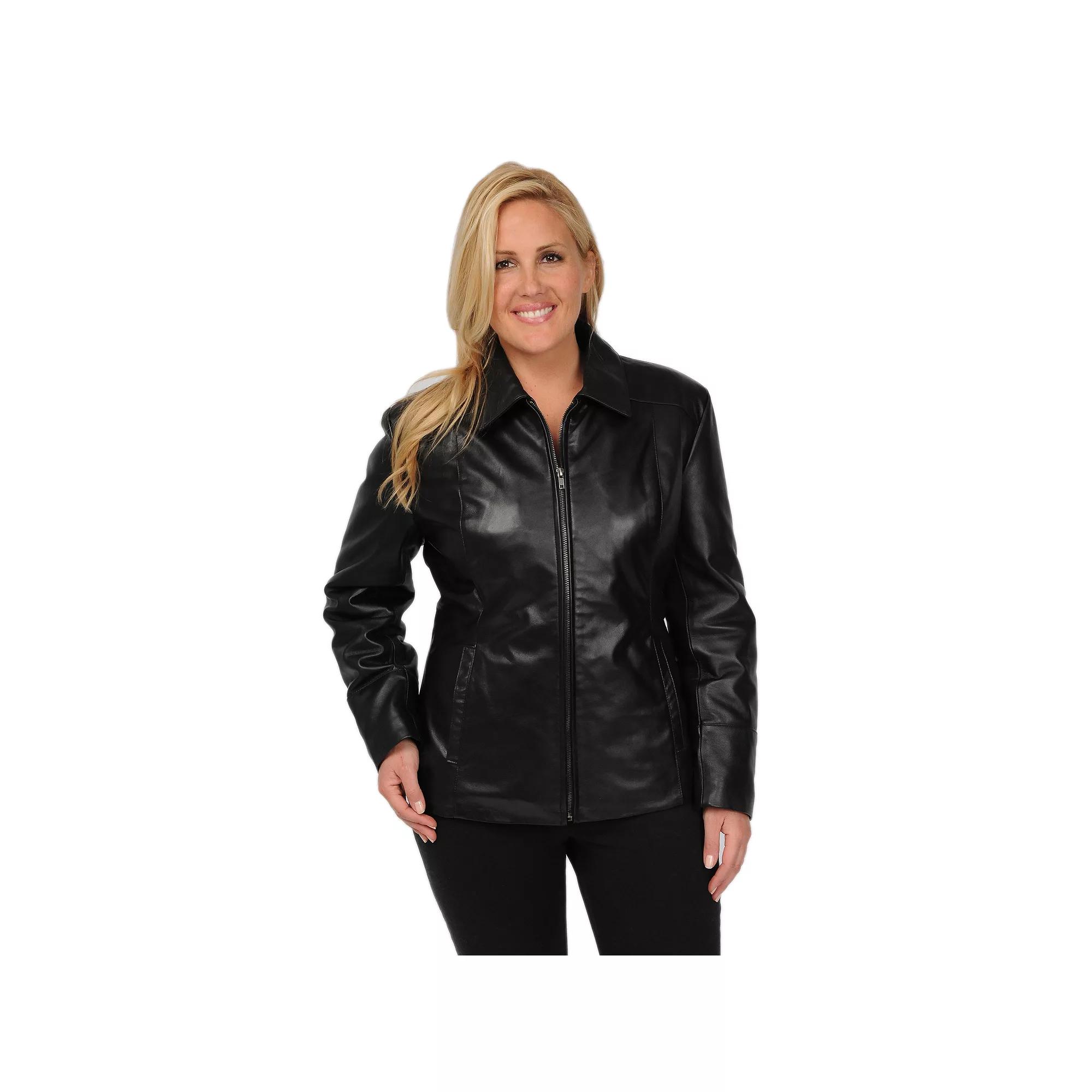 Plus Size Excelled Leather Scuba Jacket, Women's, Size: 2XL, Red Product Image