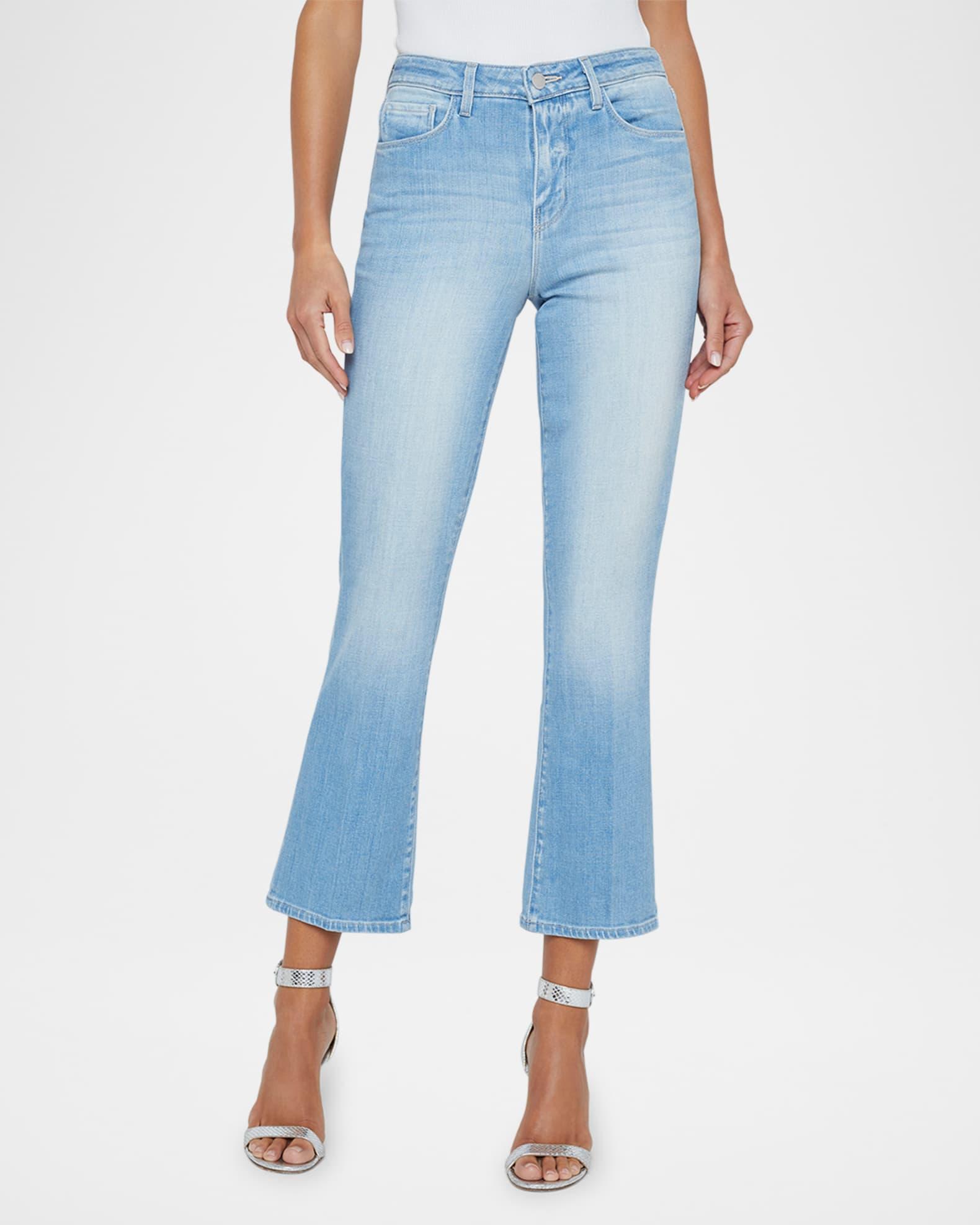 Tati High-Rise Crop Micro Bootcut Jeans Product Image