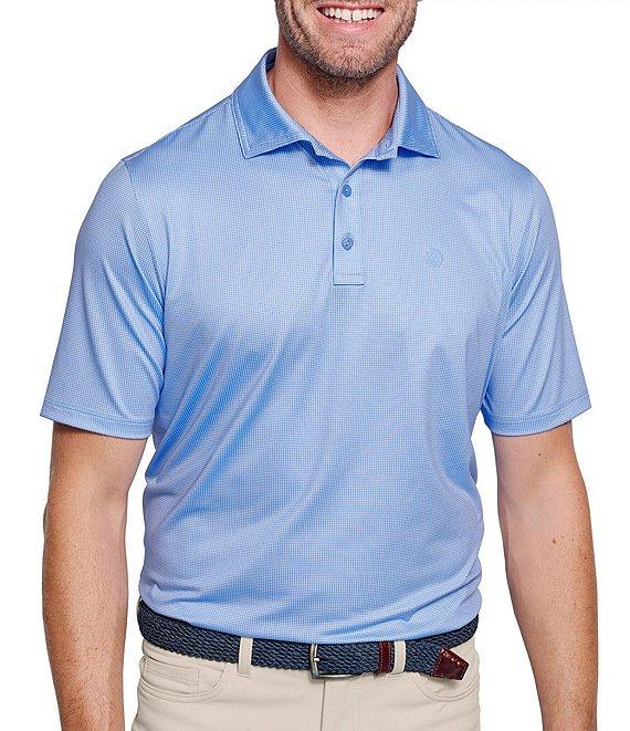 Johnston & Murphy XC4 Performance Stretch Cool Degree Mini Gingham Short Sleeve Polo Shirt Product Image