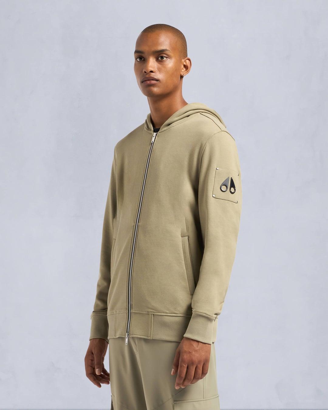 Moose Knuckles Mens Hartsfield Zip-Up in Sage Product Image