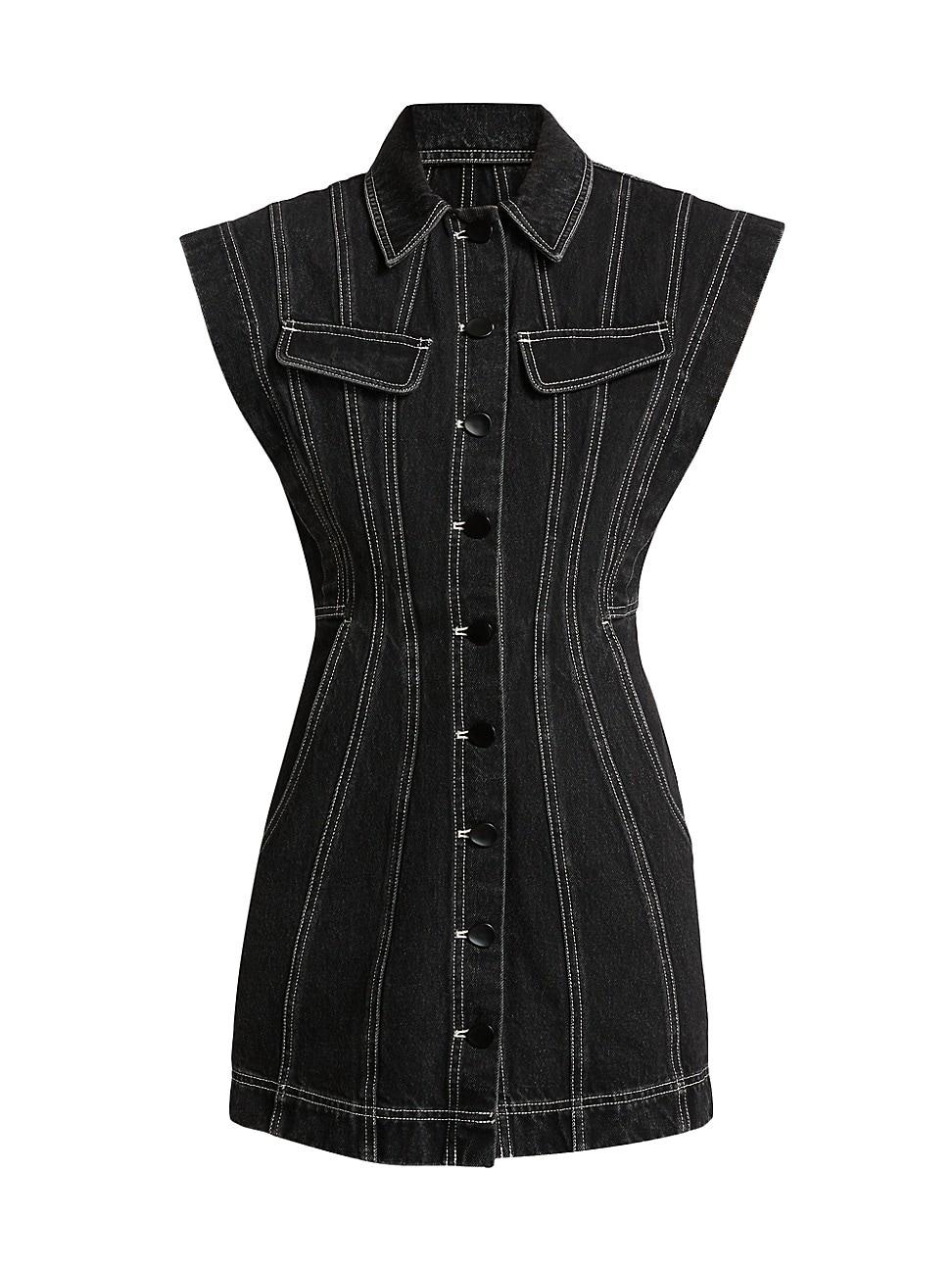 Womens Eagleton Denim Sleeveless Minidress Product Image