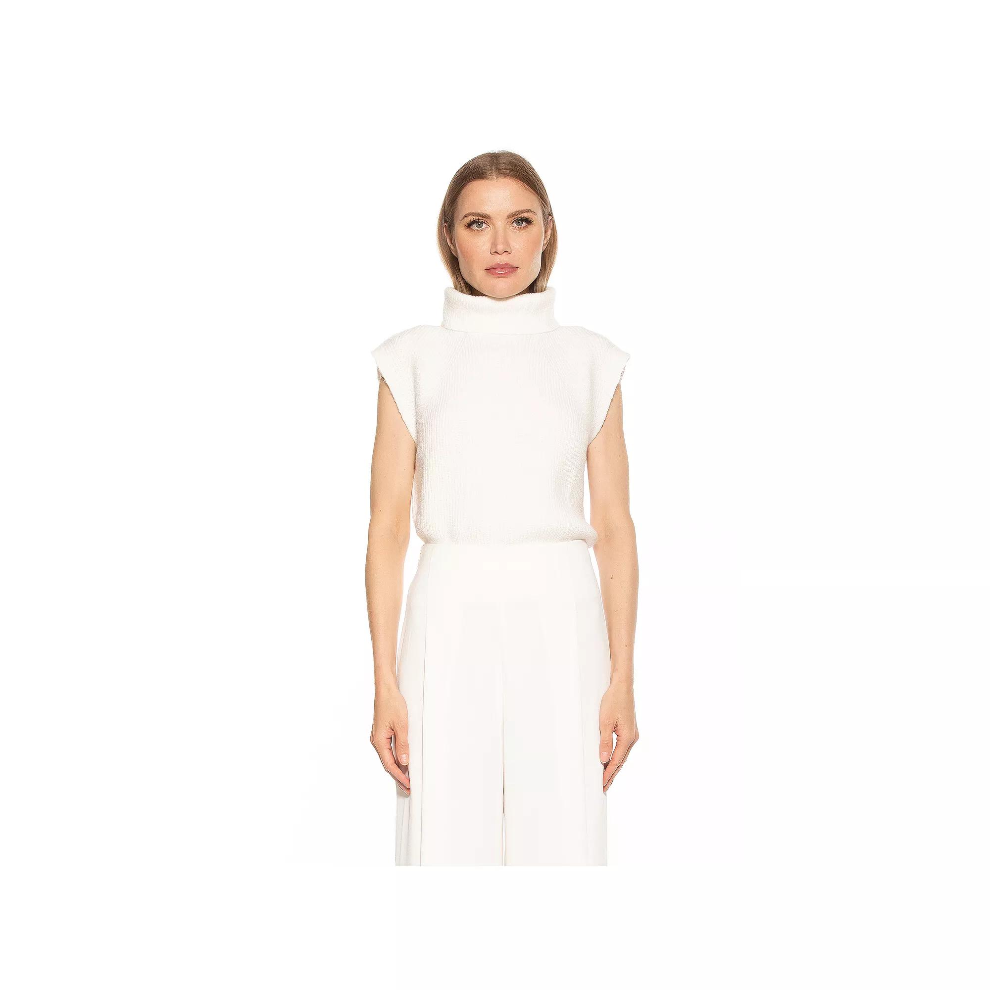 Women's ALEXIA ADMOR Jaylani Ribbed Knit Turtleneck Sweater Vest,  Product Image