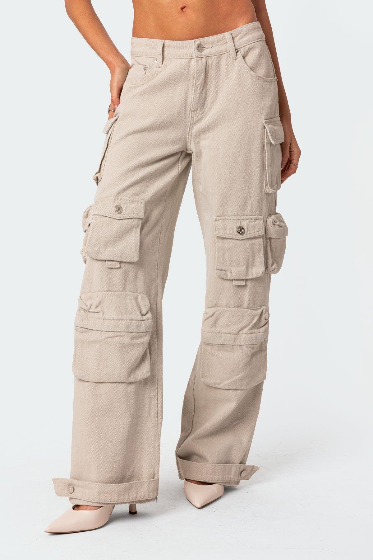 Oversized Boyfriend Cargo Jeans Product Image