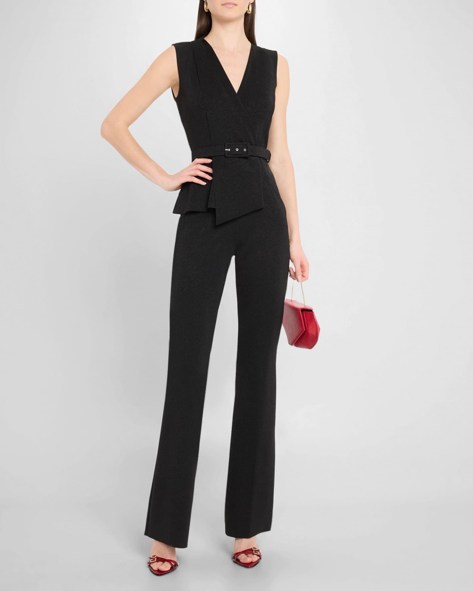 Kerolyn Metallic Jersey Belted Jumpsuit Product Image
