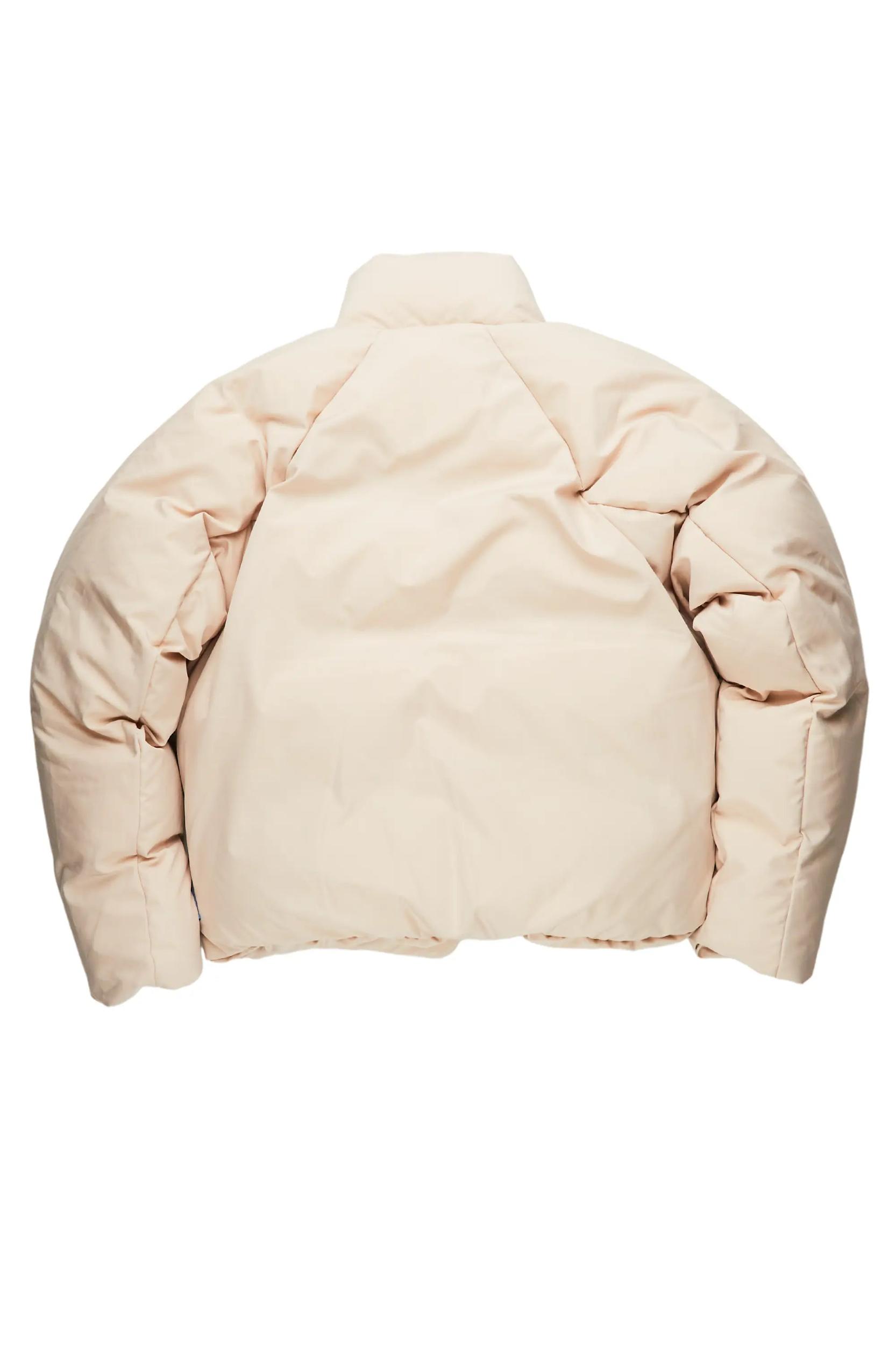 Damien Beige Puffer Jacket Male Product Image