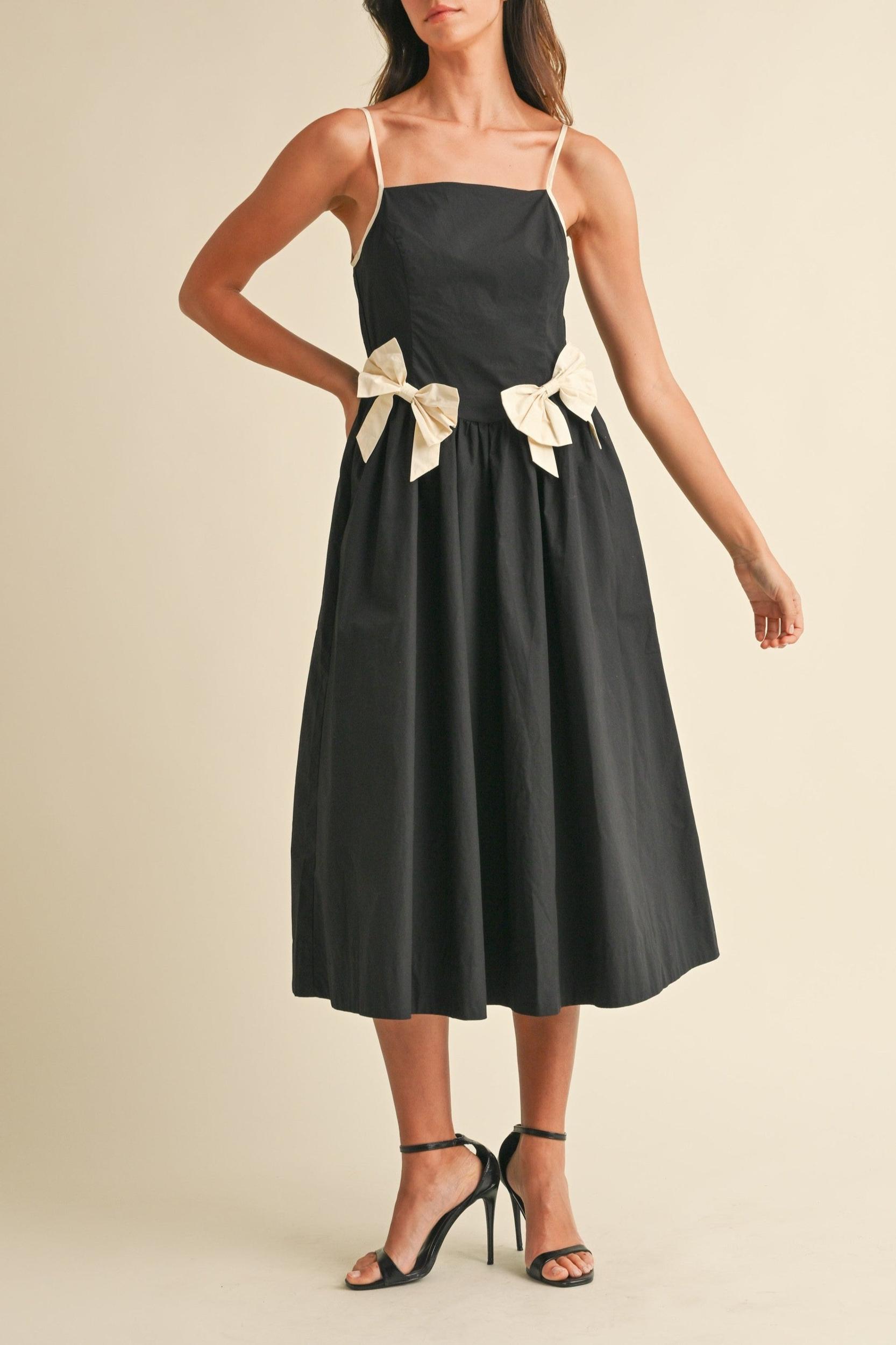 Bow Detail Cami Midi Dress Product Image