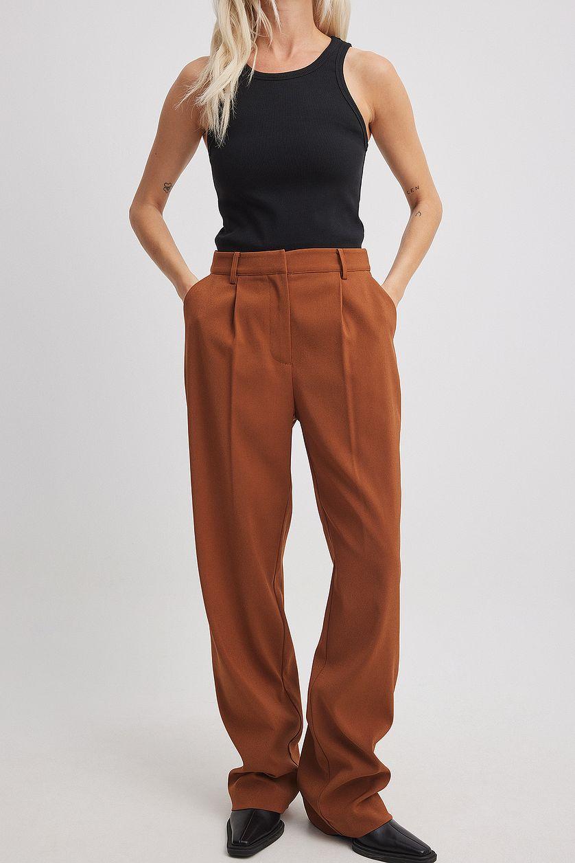 Wide Pleated Suit Pants Product Image