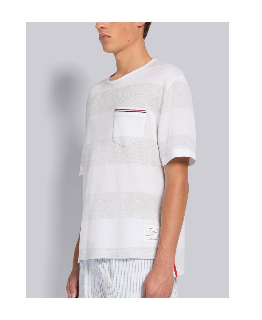 THOM BROWNE Oversized Pocket T-shirt Clothing In White Product Image