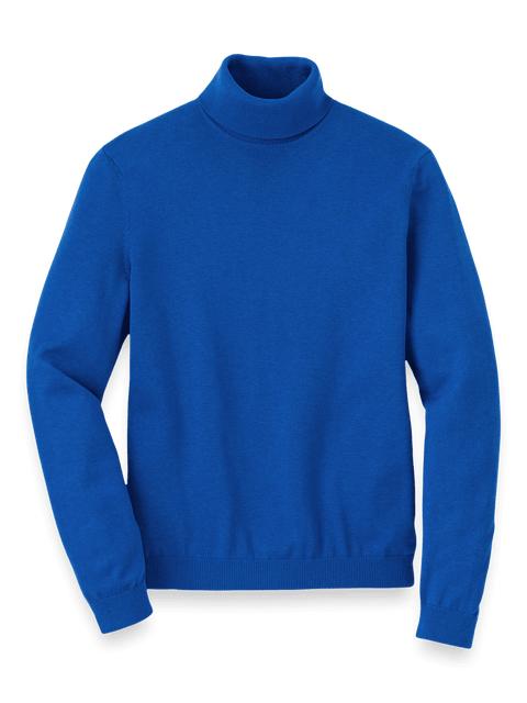 Supima Cotton Turtleneck - Blue Product Image