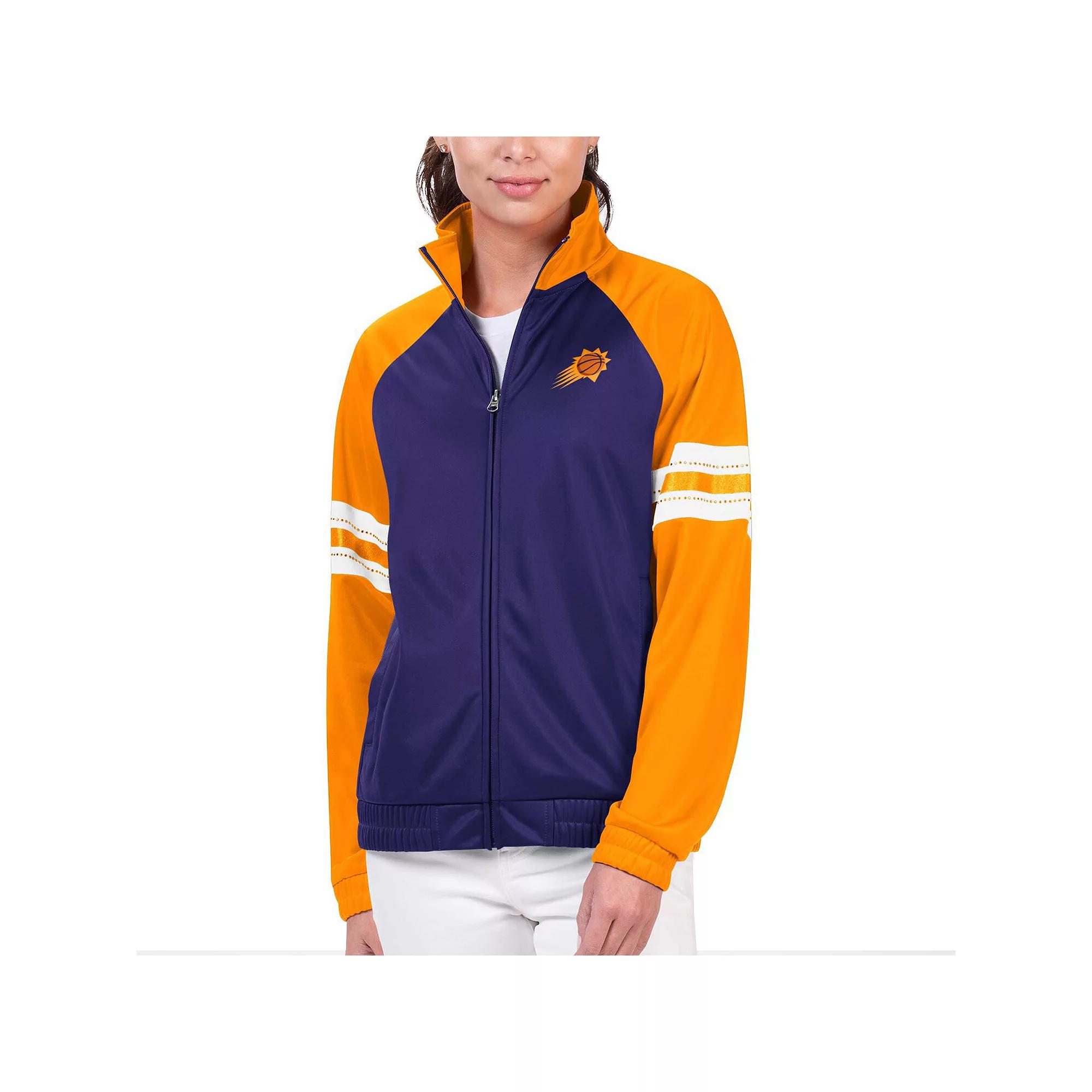Women's G-III 4Her by Carl Banks Purple Phoenix Suns Main Player Raglan Rhinestone Full-Zip Track Jacket, Size: Large, Phx Purple Product Image