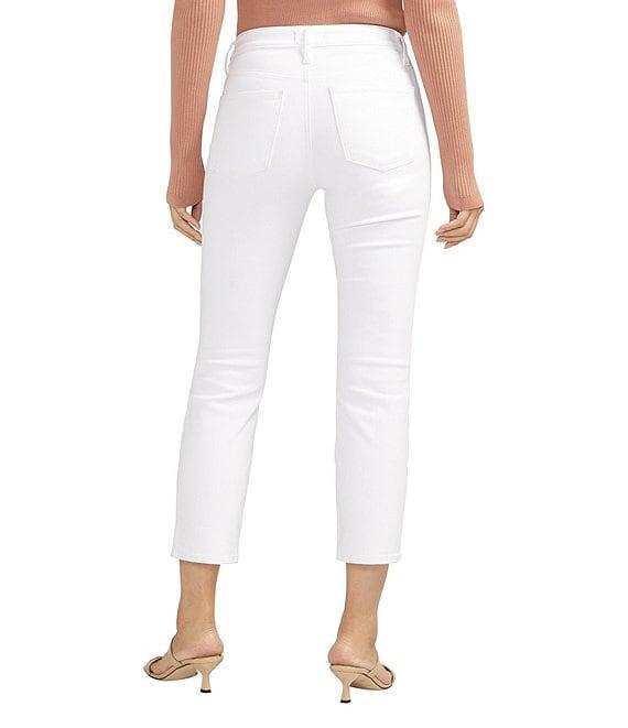 Silver Jeans Co. Isbister High Rise Power Stretch Ankle Solid Straight Leg Jeans Product Image