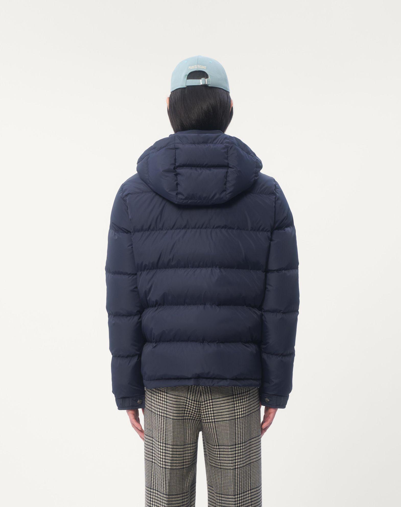 Nylon Hooded Down Jacket With Vlogo Patch Product Image